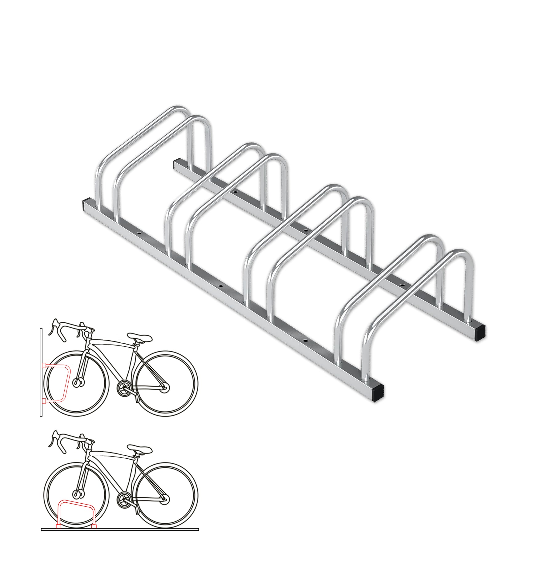F1_fd-30707 | Zilver | Voor 4 fietsen