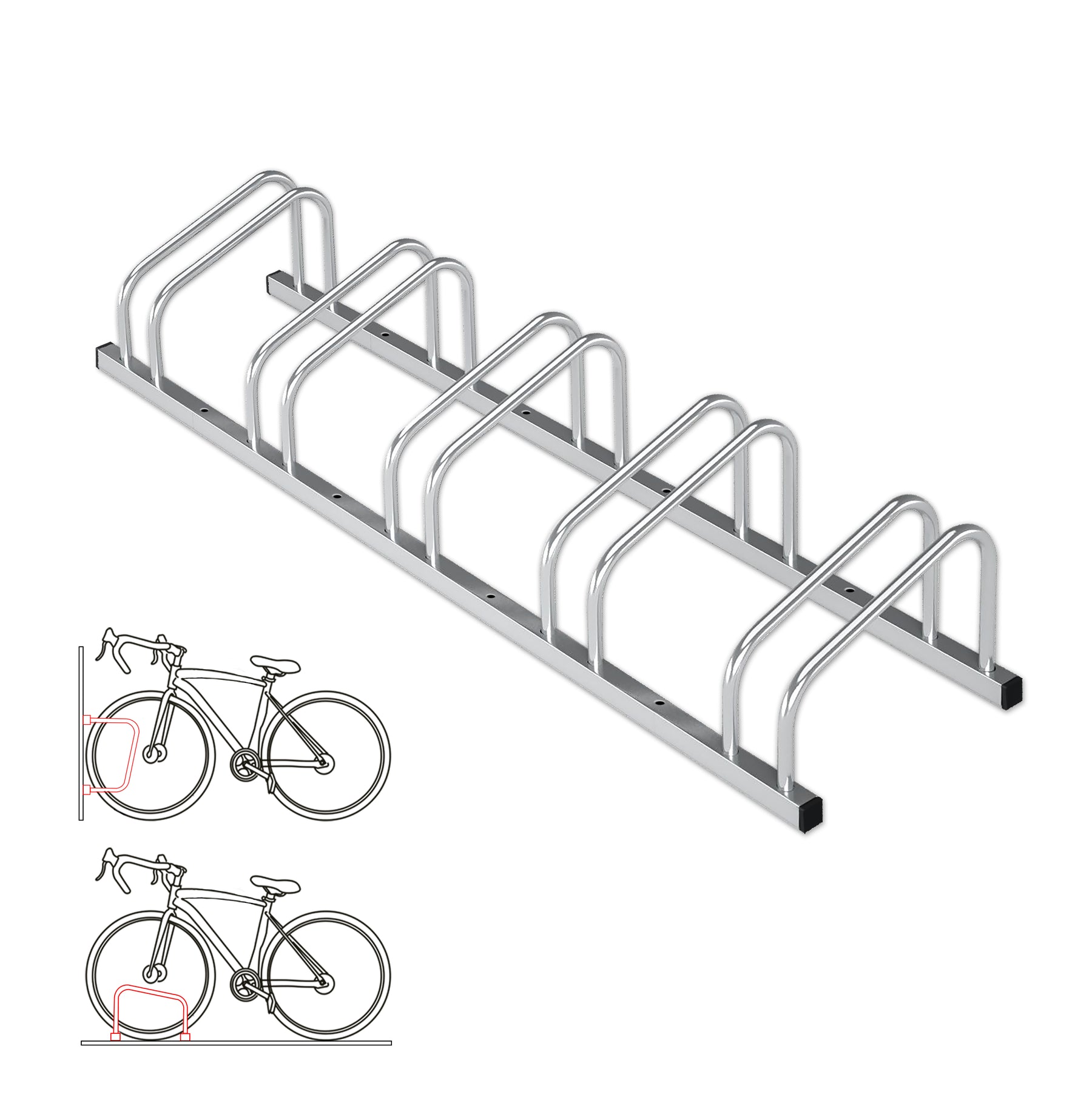 F1_fd-30708 | Zilver | Voor 5 fietsen