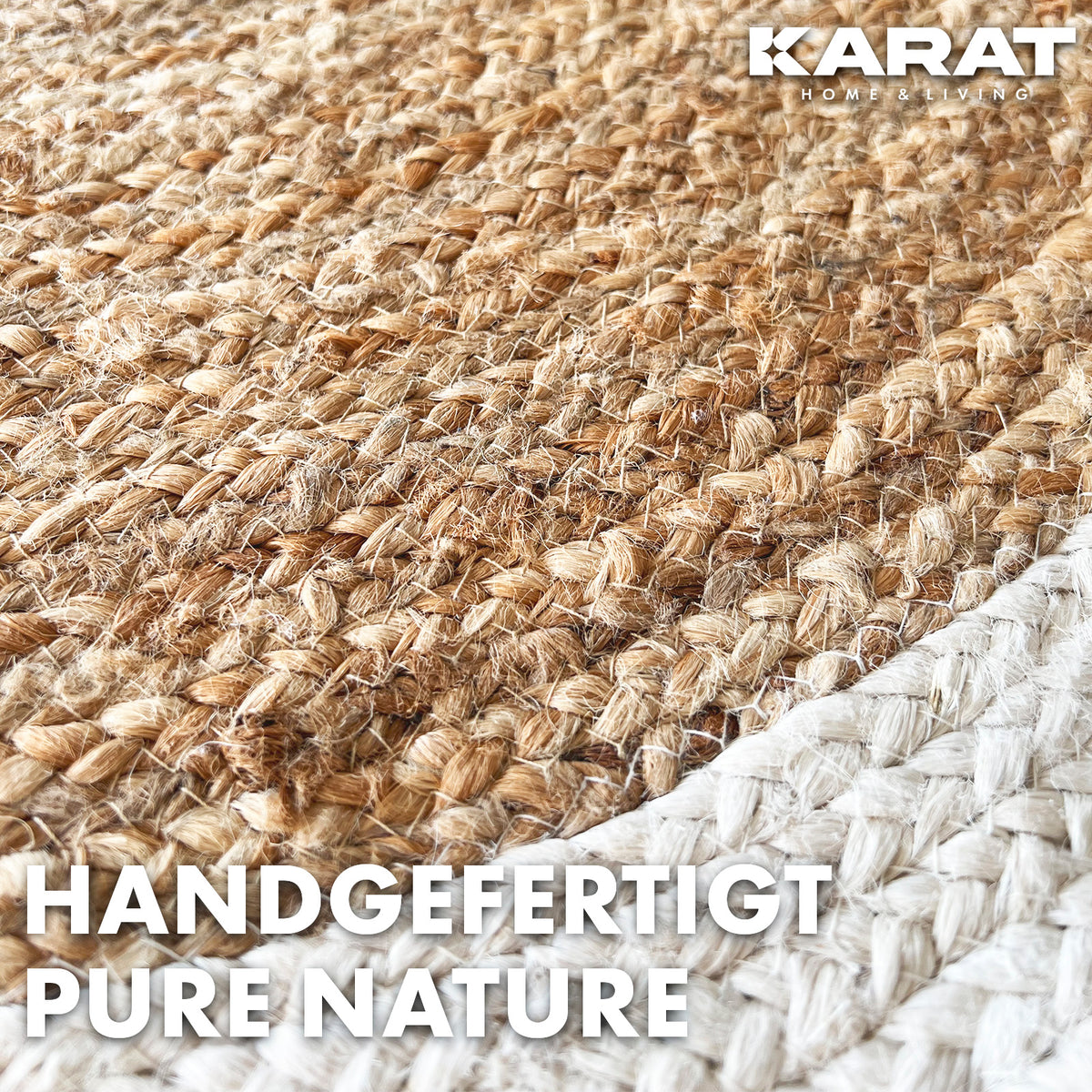 Jute Tapijt Delhi | Rond | Handgeweven | Natuurlijke Vezels | Diverse Maten