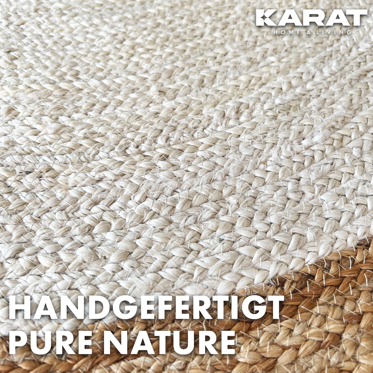 Jute Tapijt Agra | Rond | Handgeweven | Natuurlijke Vezels | Diverse Maten