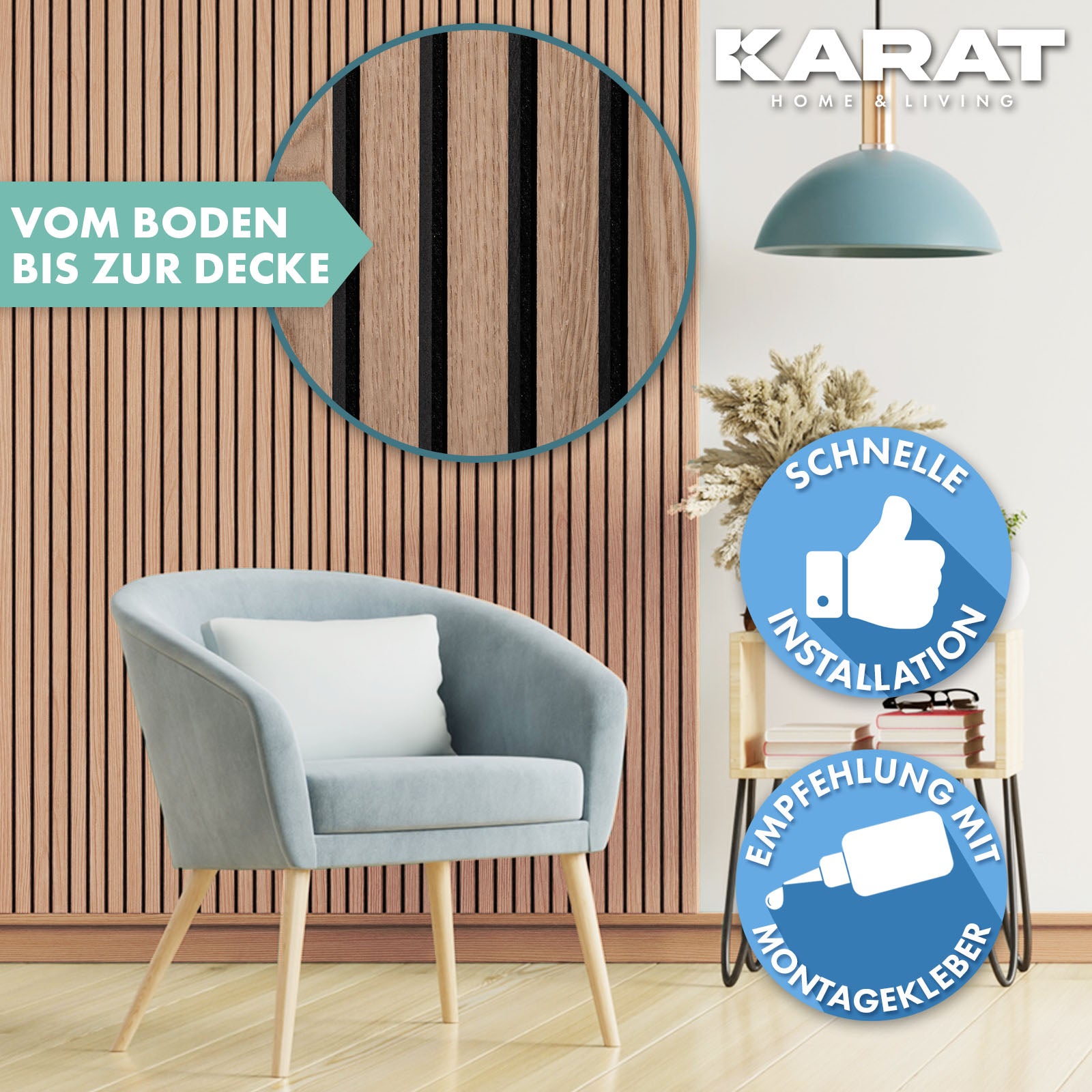 Akoestische panelen in houtlook | Tijdloos design voor een aangename ruimteakoestiek | Verkrijgbaar in 3 designs en 2 maten