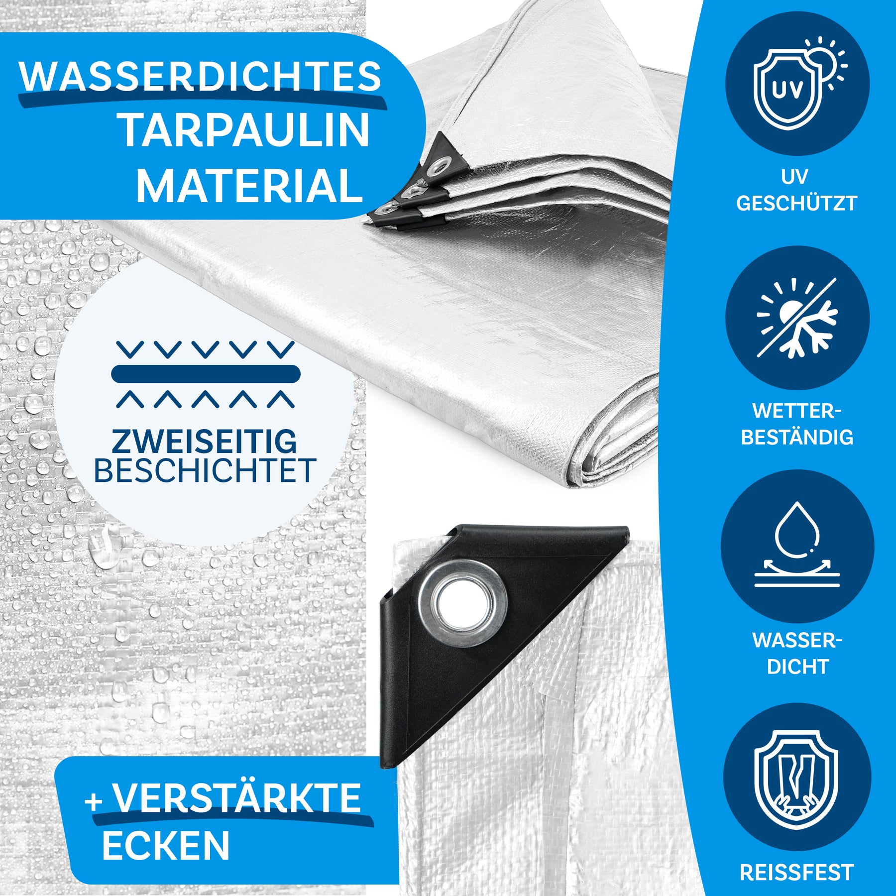Dekzeil | Extreem scheurvast | Betrouwbare bescherming voor veelzijdige toepassingen | 180 g/m²