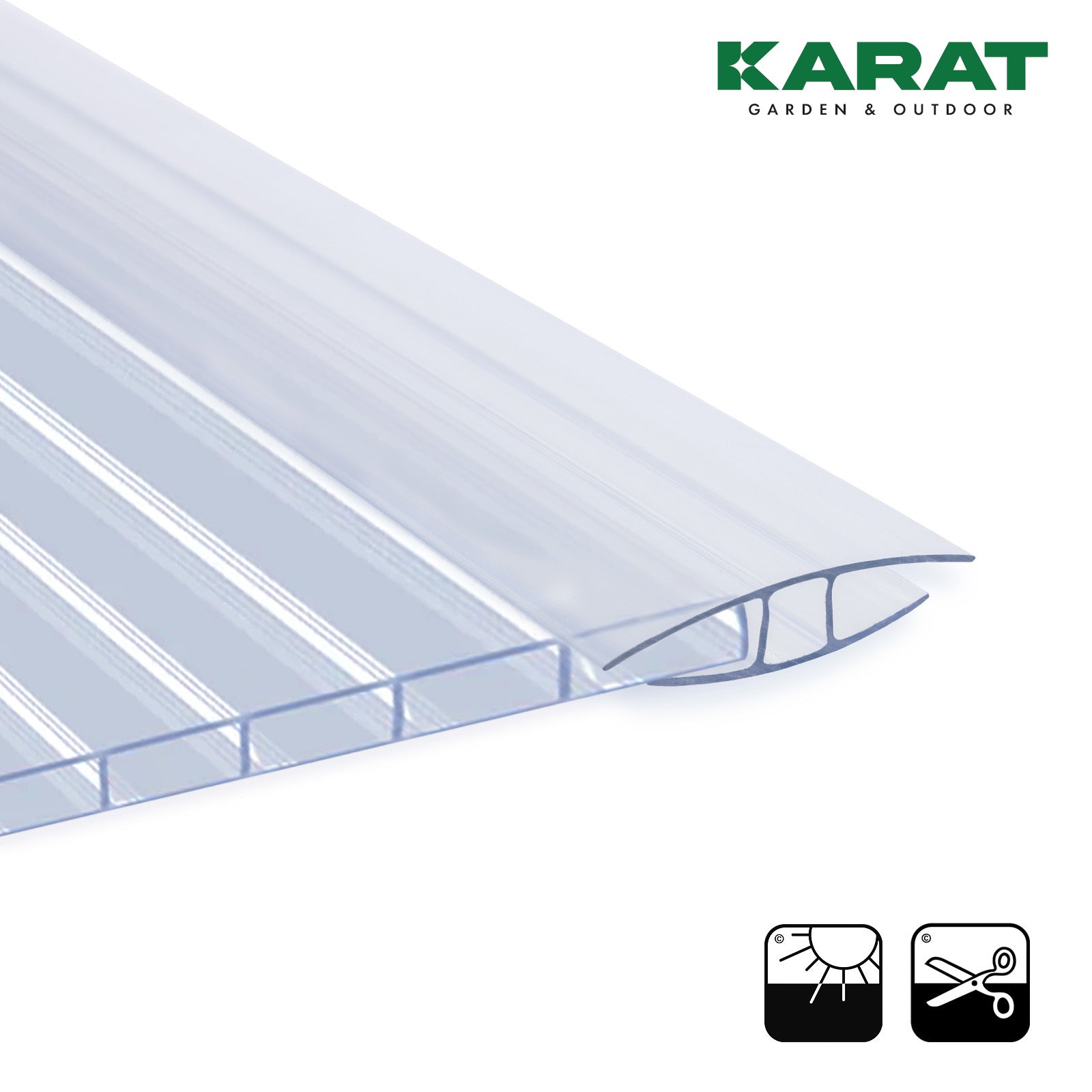 Set van dubbelzijdige lakens | Sera | 14-delige set van dubbelzijdige lakens & verbindingsstukken | polycarbonaat | dikte 4 mm | 60,5 x 121 cm