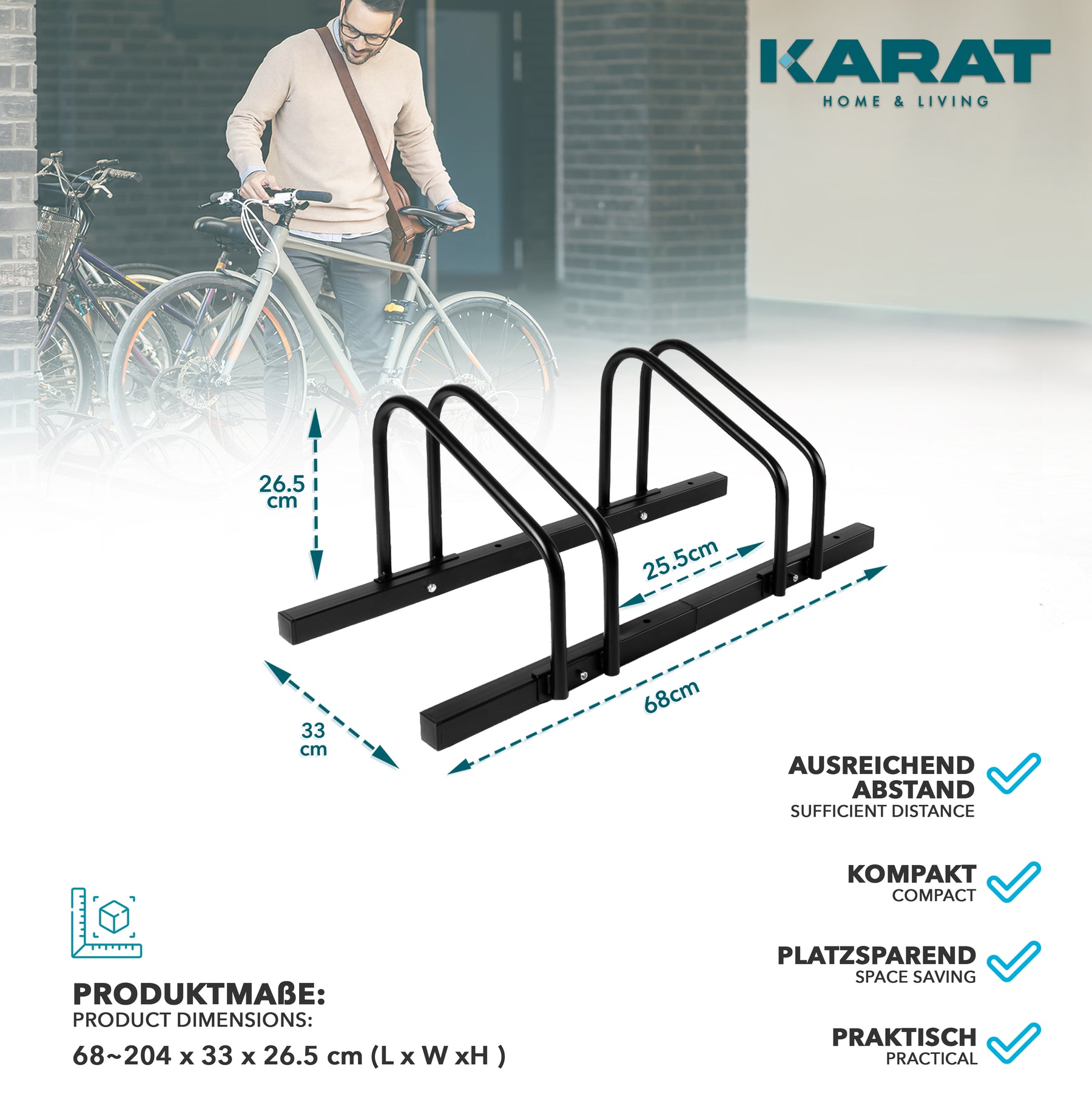 T1_fd-30700 | Zwart | Voor 2 fietsen