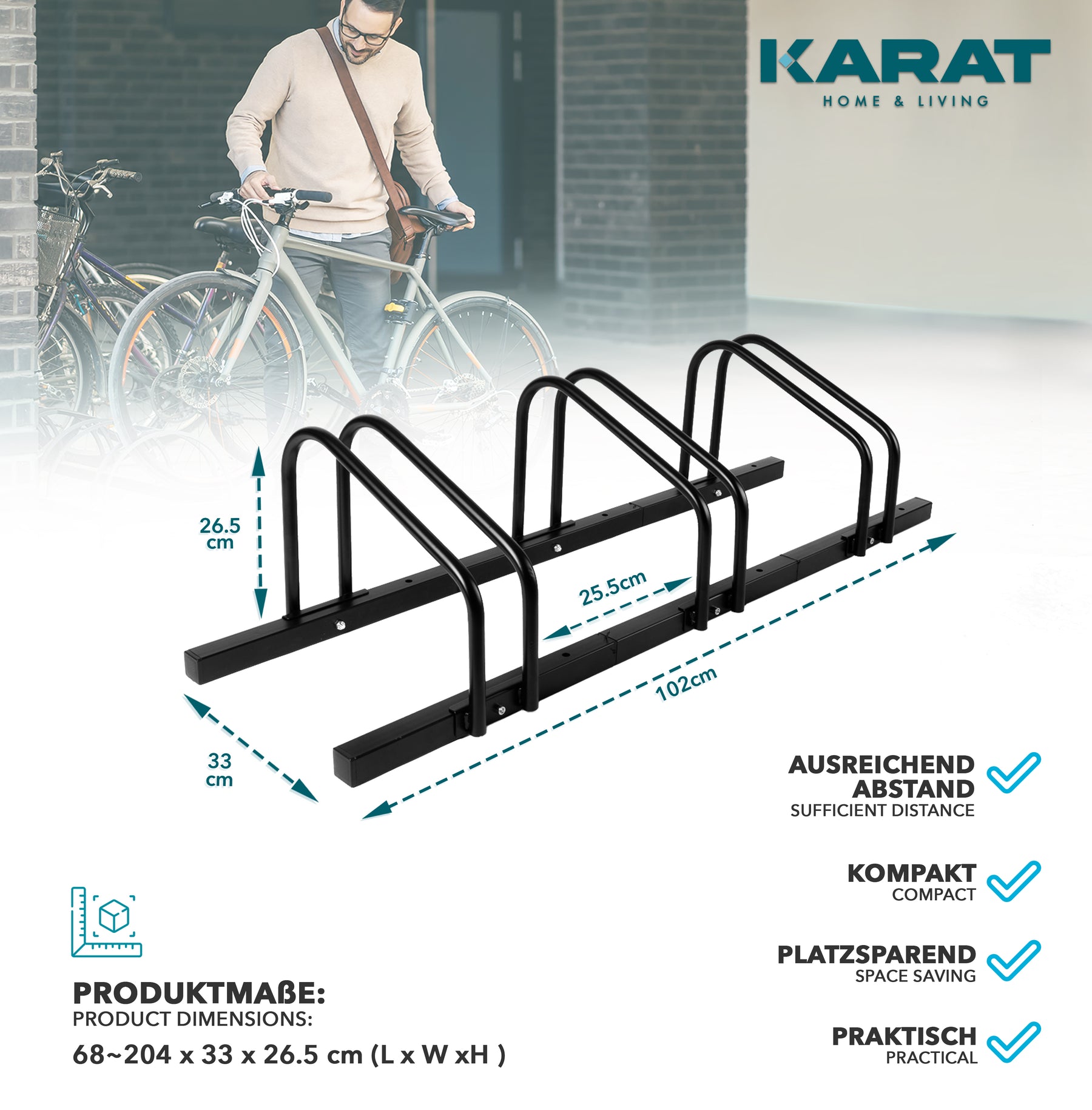T1_fd-30701 | Zwart | Voor 3 fietsen