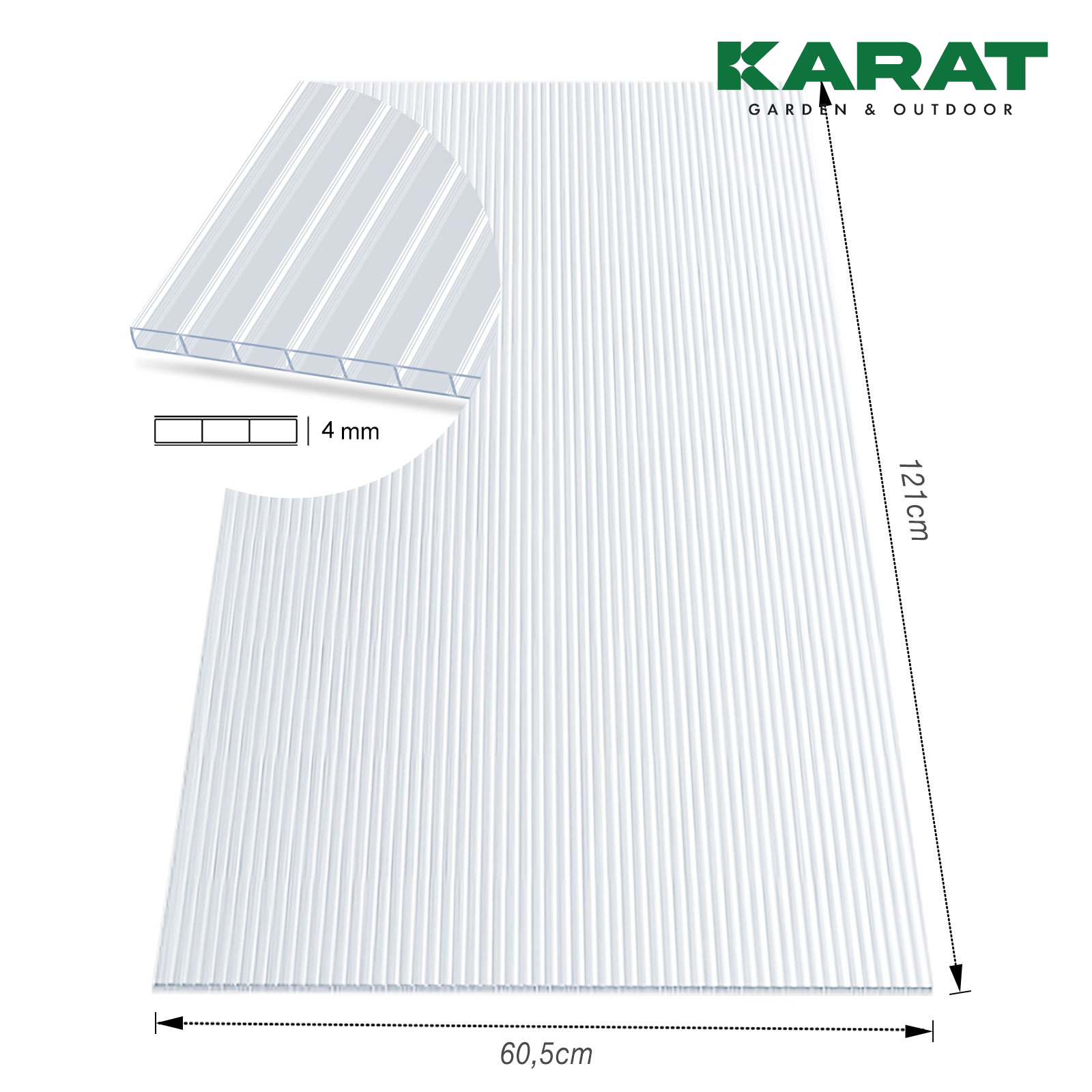 Dubbelwandige plaat | 60,5 x 121 cm | Voor DIY & Bouw