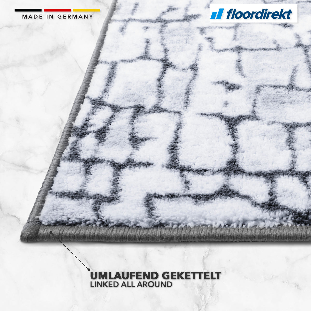 Vloerkleed op maat | Aqua | Multi loper | Modern woonkamerkleed