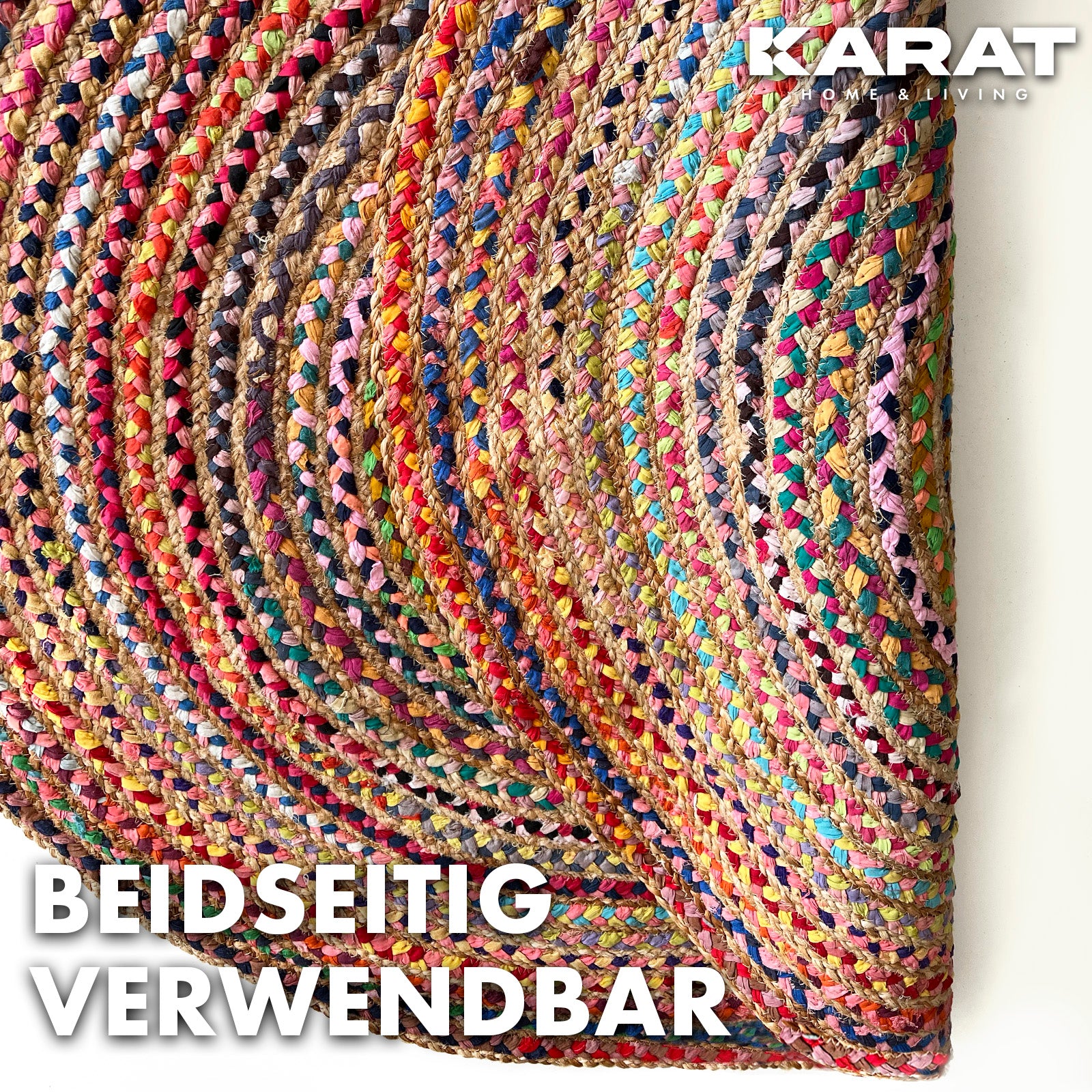 Jute Tapijt Pune | Rond | Handgeweven | Natuurlijke Vezels | Diverse Maten