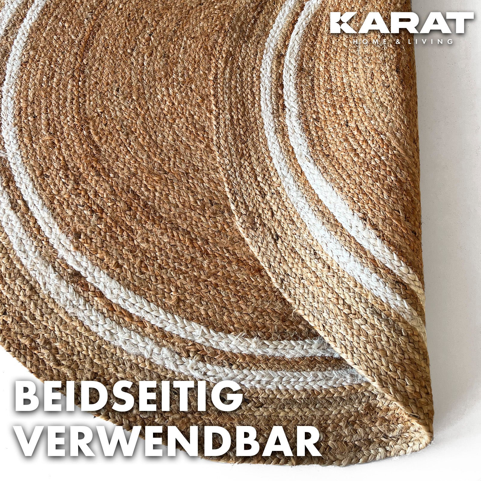 Jute Tapijt Mumbai | Rond | Handgeweven | Natuurlijke Vezels | Diverse Maten