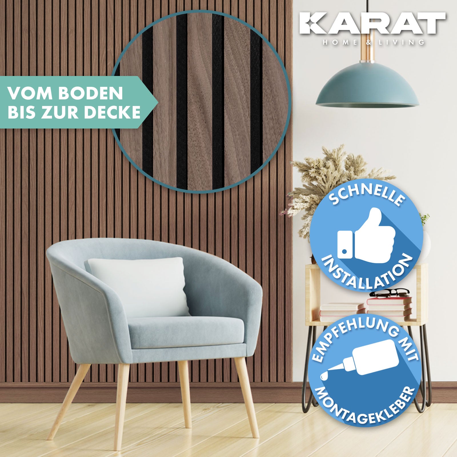Akoestische panelen in houtlook | Tijdloos design voor een aangename ruimteakoestiek | Verkrijgbaar in 3 designs en 2 maten