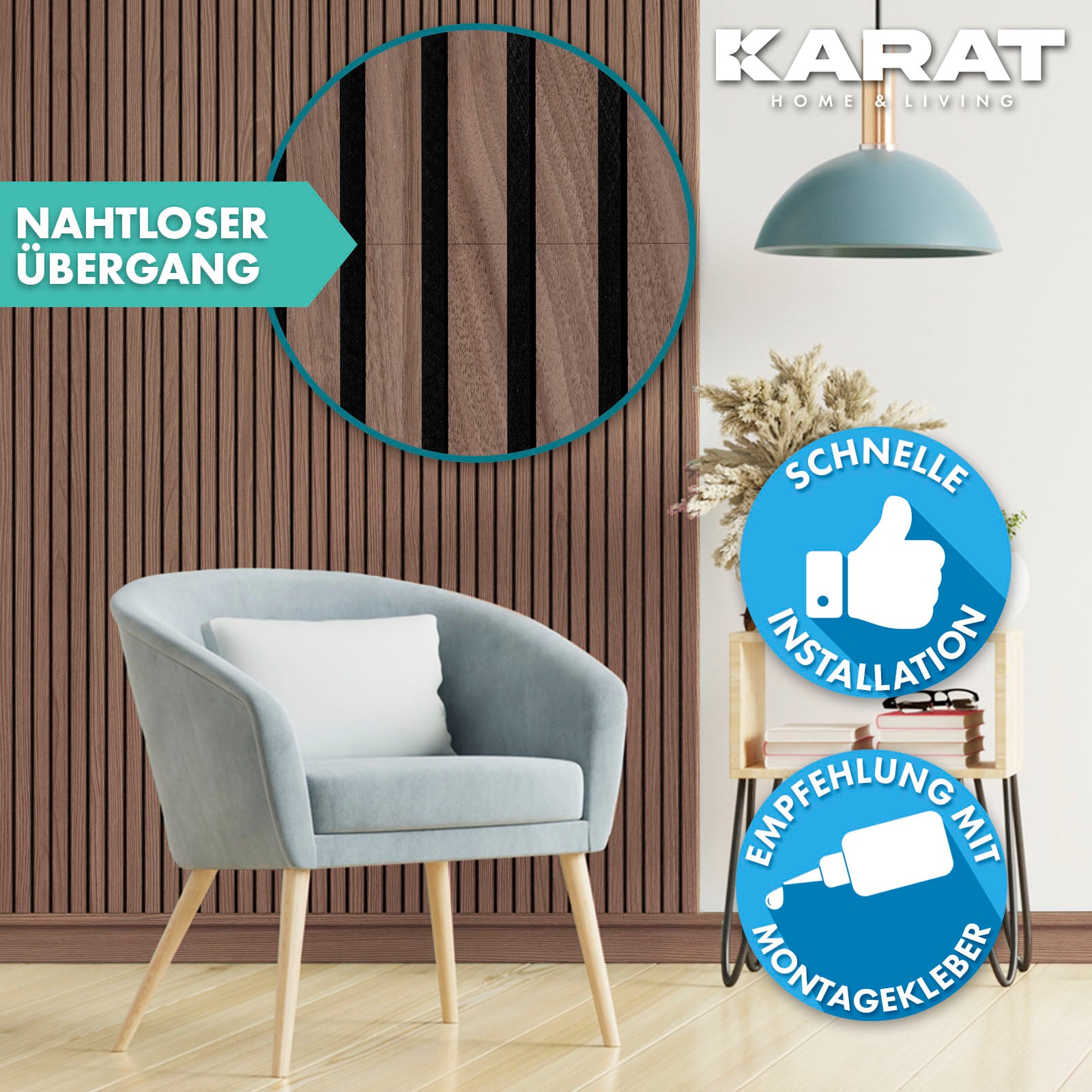 Akoestische panelen in houtlook | Tijdloos design voor een aangename ruimteakoestiek | Verkrijgbaar in 3 designs en 2 maten