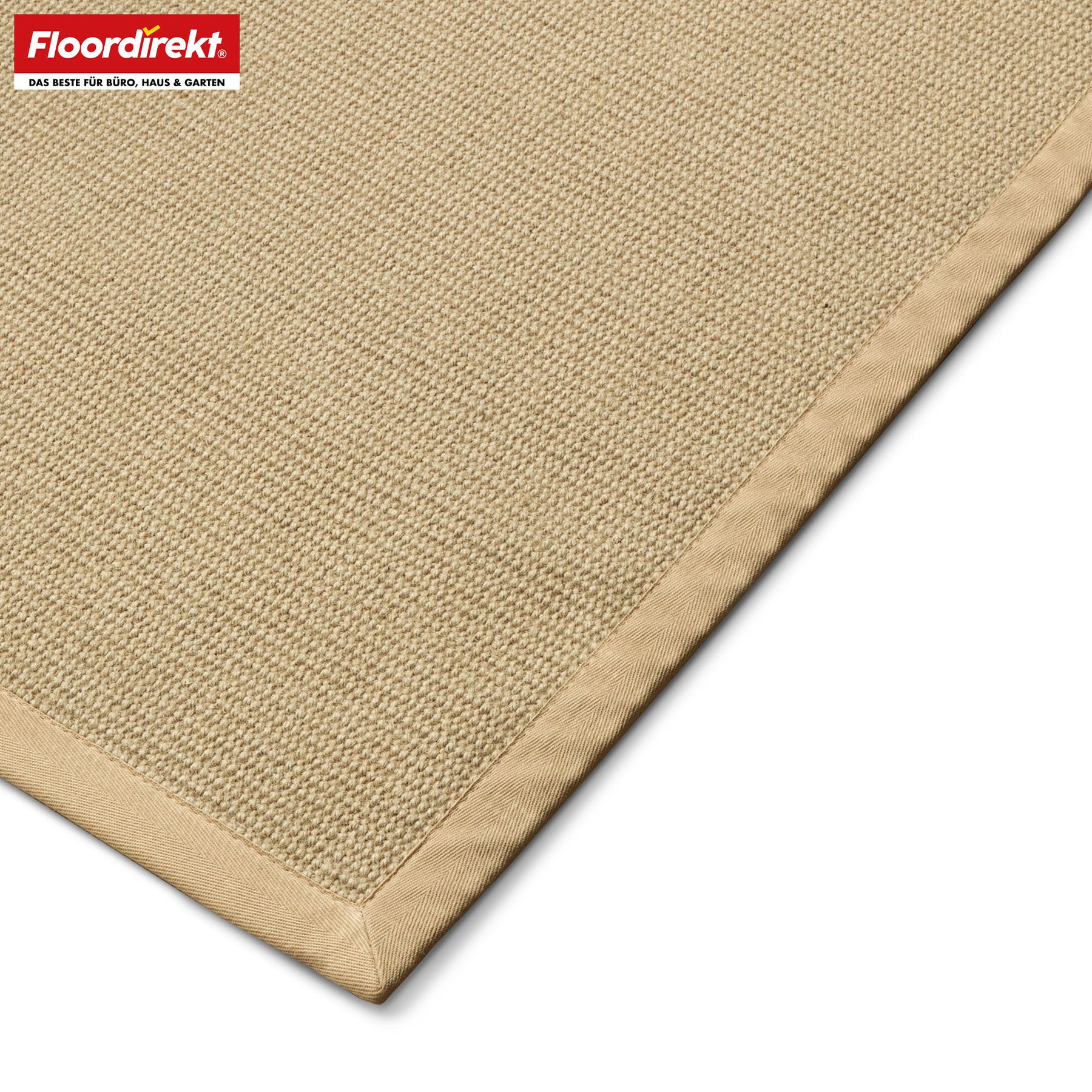 Jute vloerkleed | Bombay | Met anti-slip achterkant en katoenen rand | In vele maten