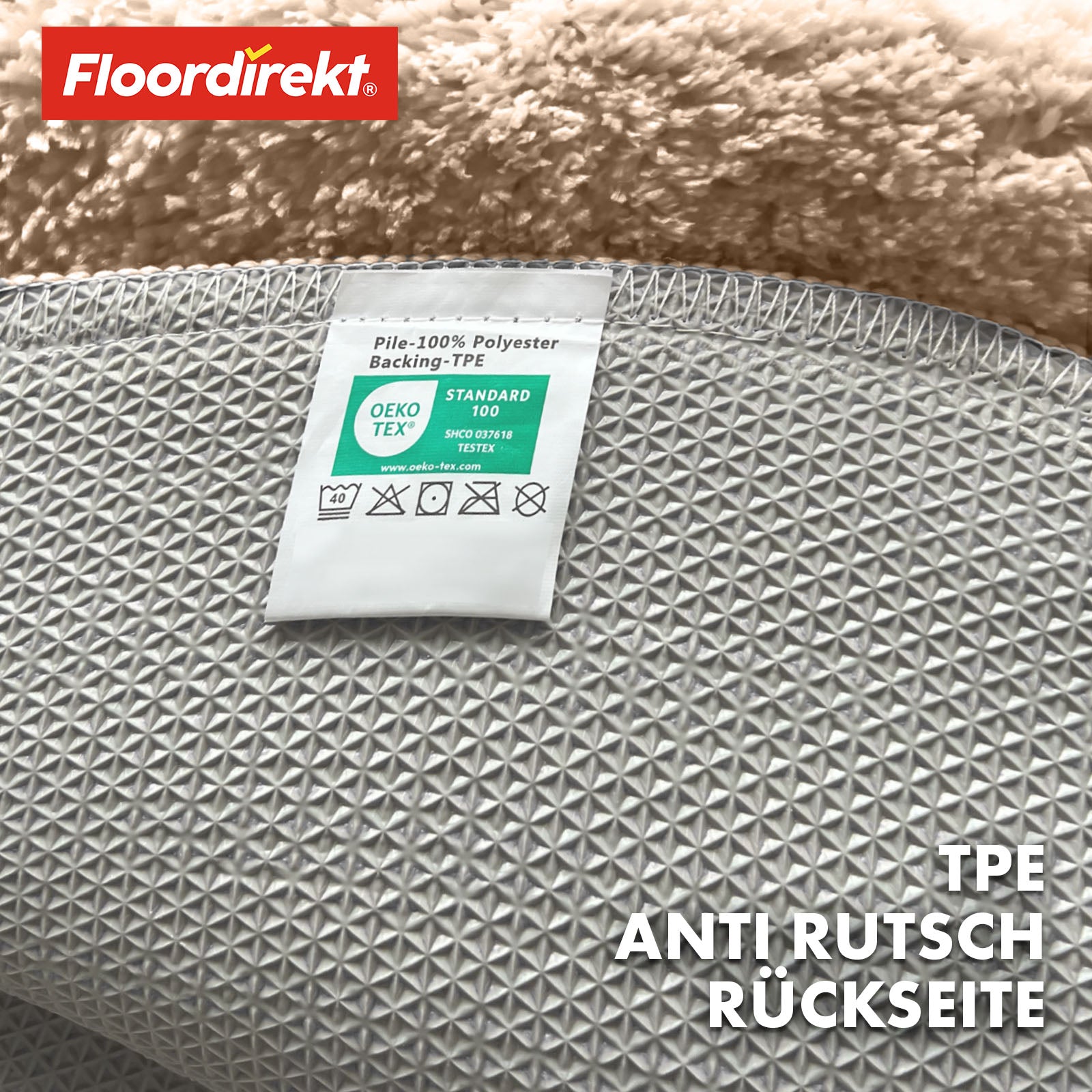 Ronde badmat | Sky | Ronde badmat | Dicht, donzig comfort voor in huis