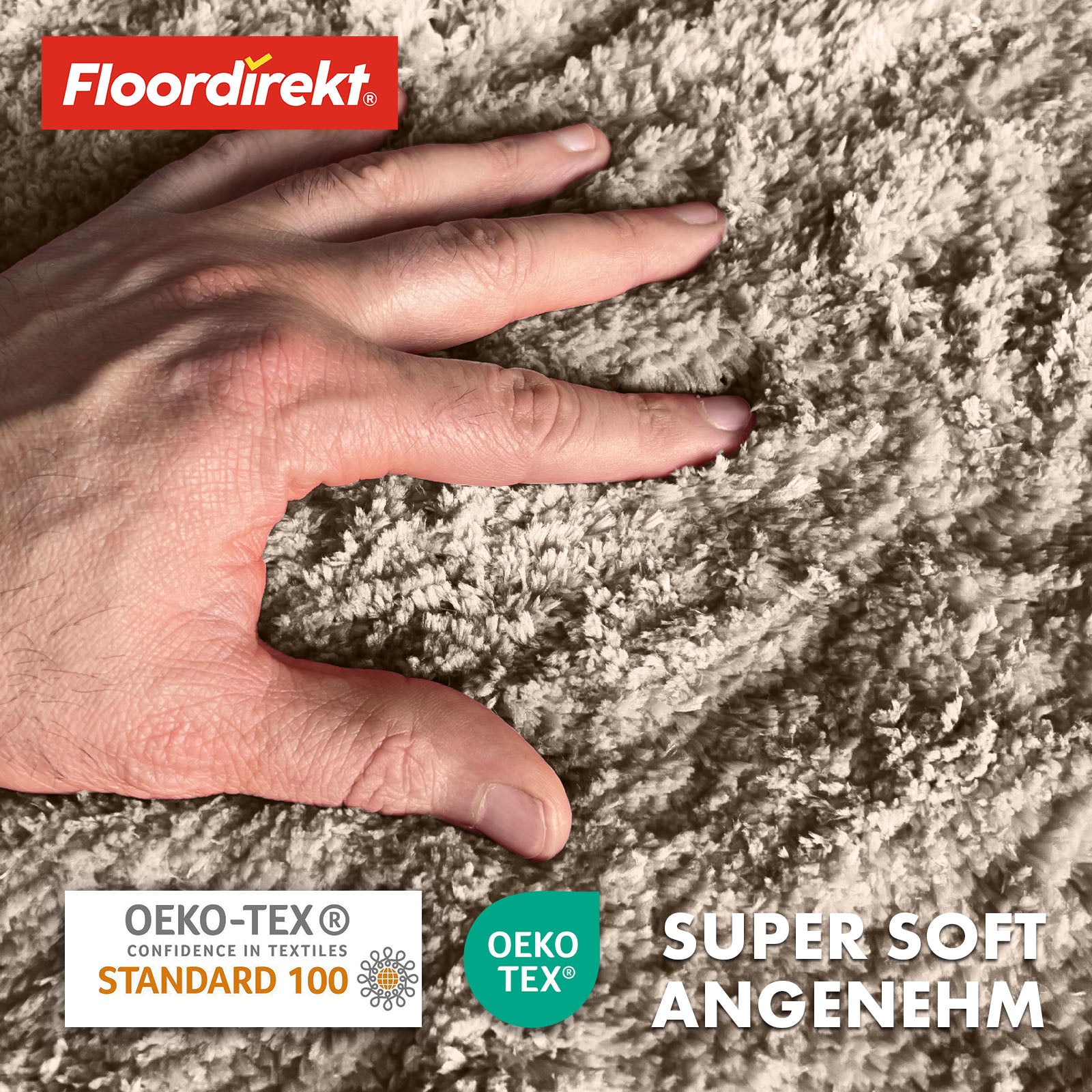 Ronde badmat | Sky | Ronde badmat | Dicht, donzig comfort voor in huis