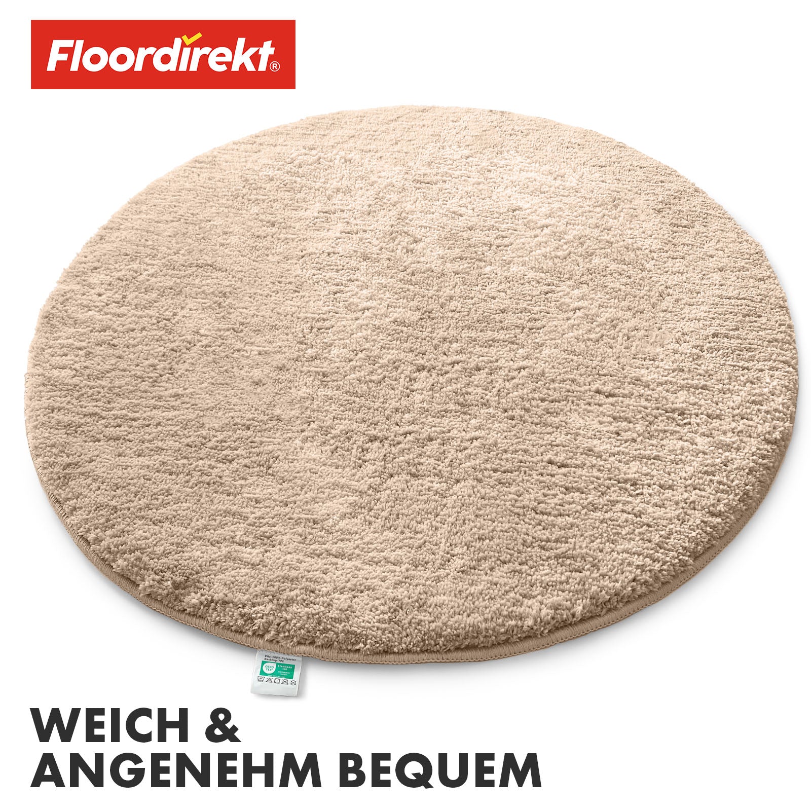 Ronde badmat | Sky | Ronde badmat | Dicht, donzig comfort voor in huis