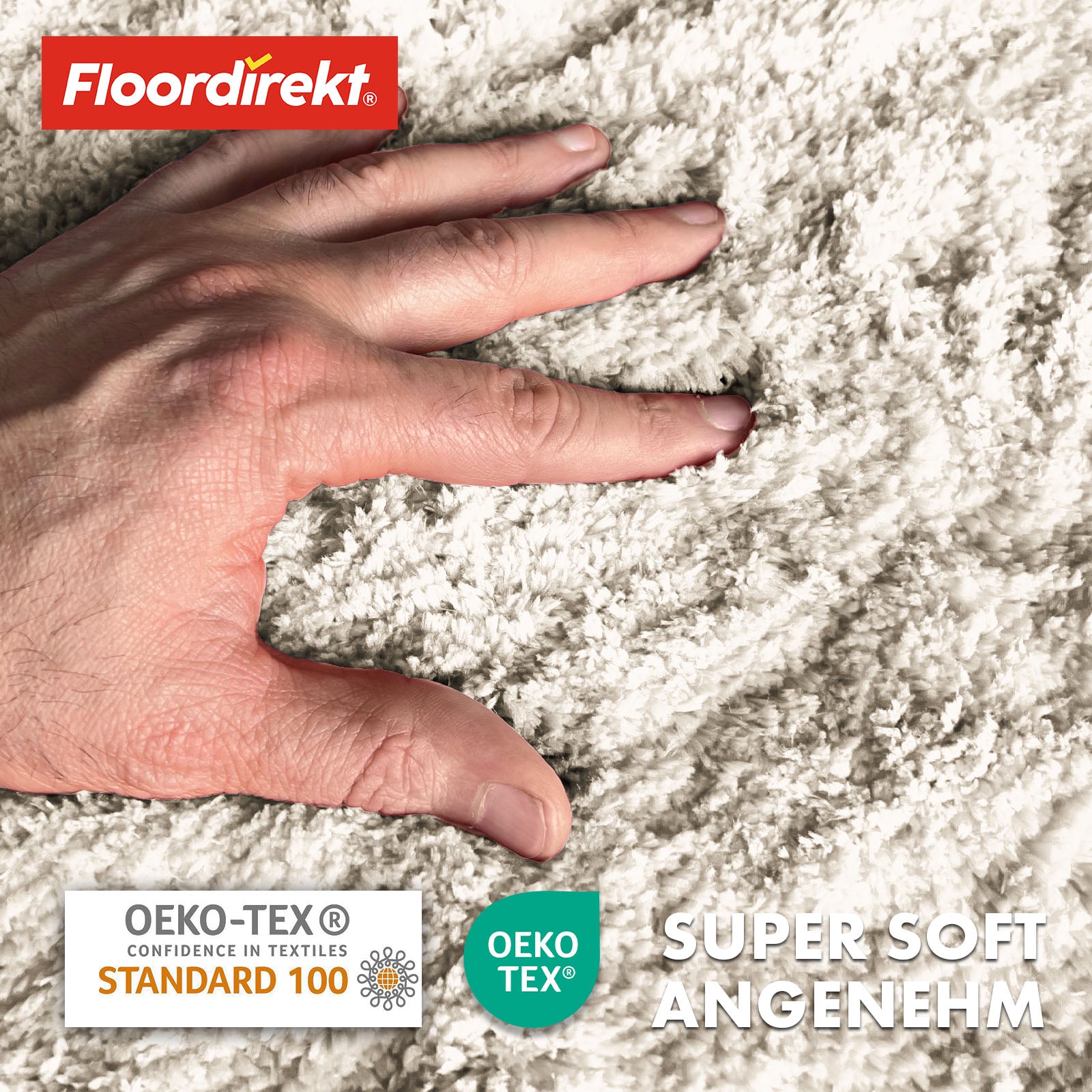 Ronde badmat | Sky | Ronde badmat | Dicht, donzig comfort voor in huis