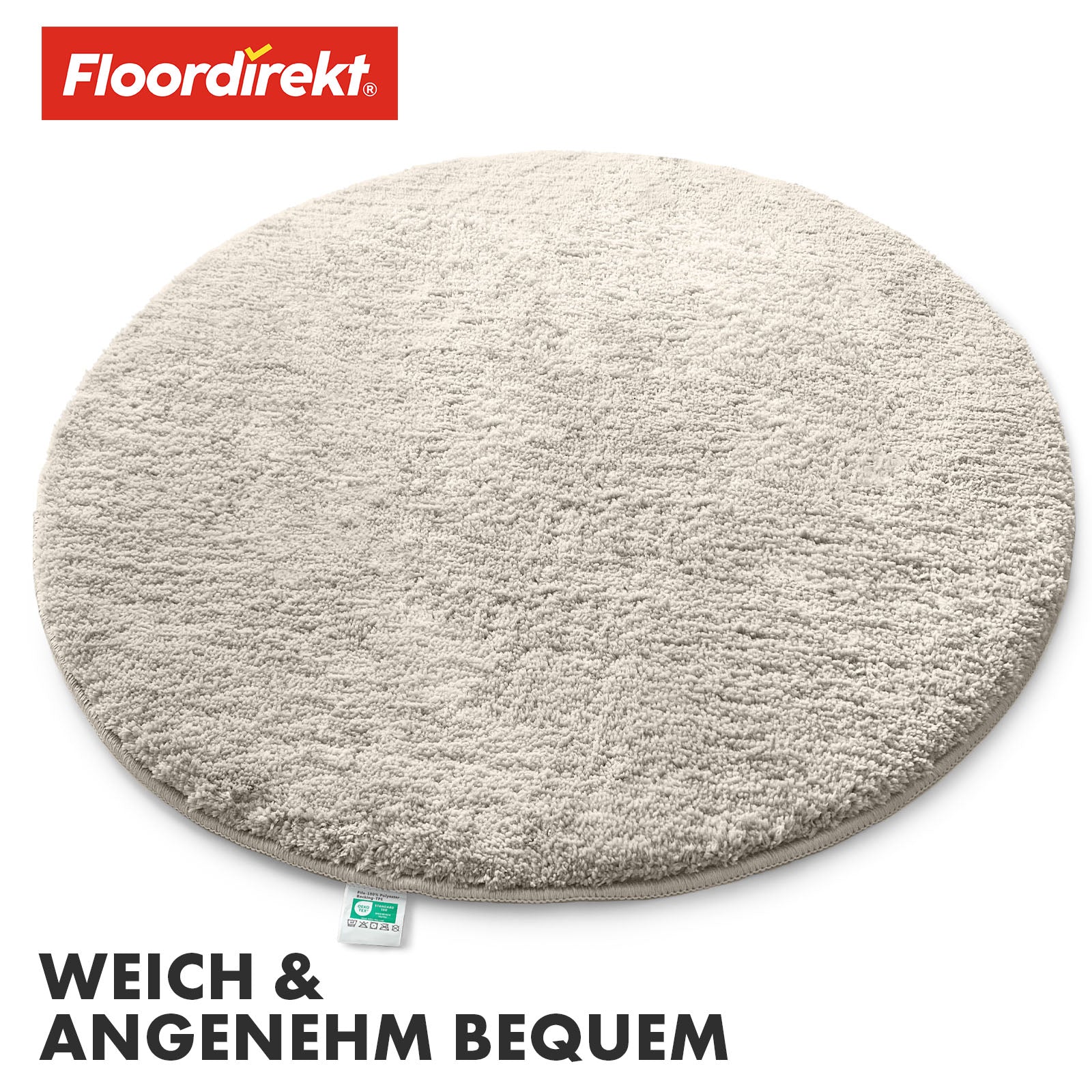 Ronde badmat | Sky | Ronde badmat | Dicht, donzig comfort voor in huis