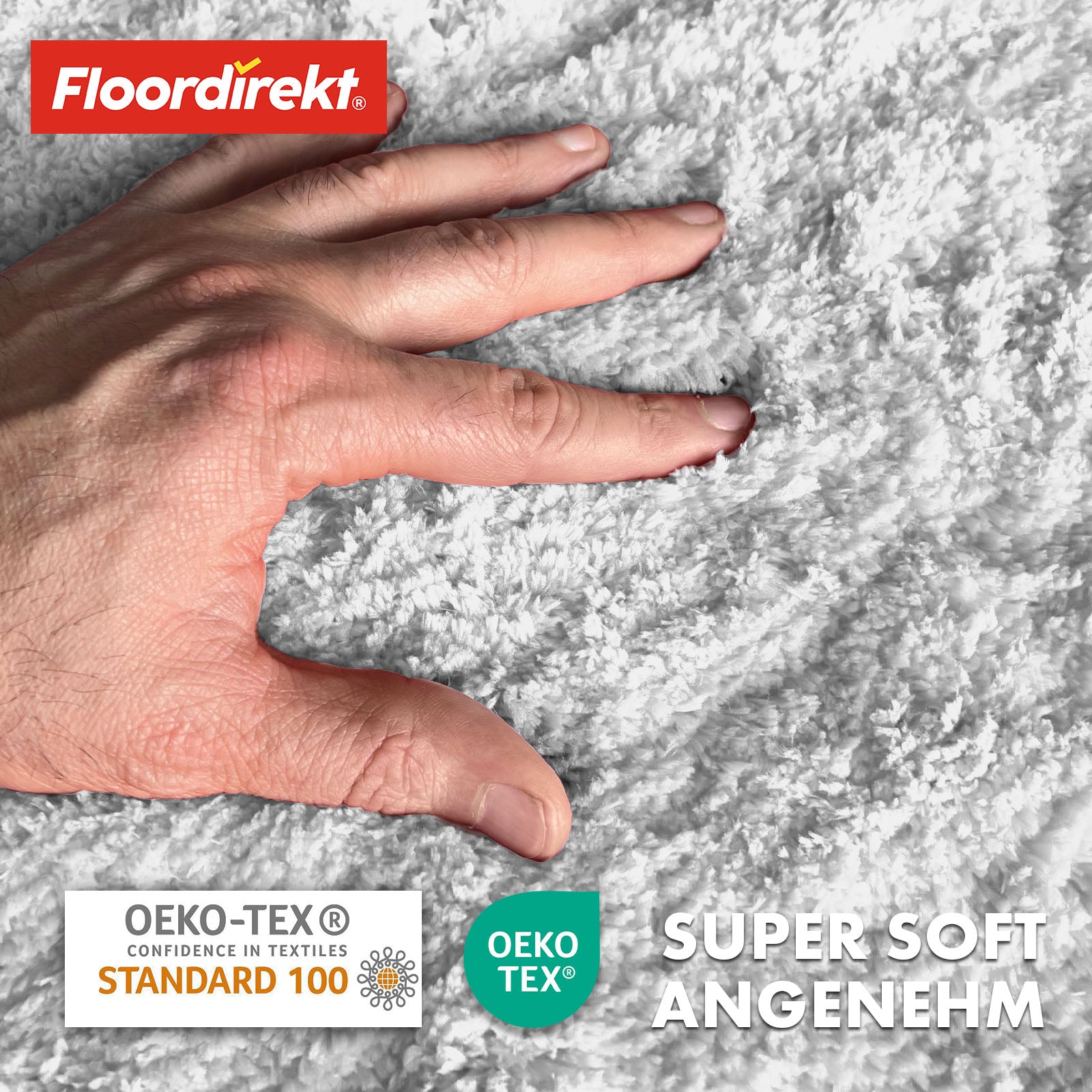 Ronde badmat | Sky | Ronde badmat | Dicht, donzig comfort voor in huis