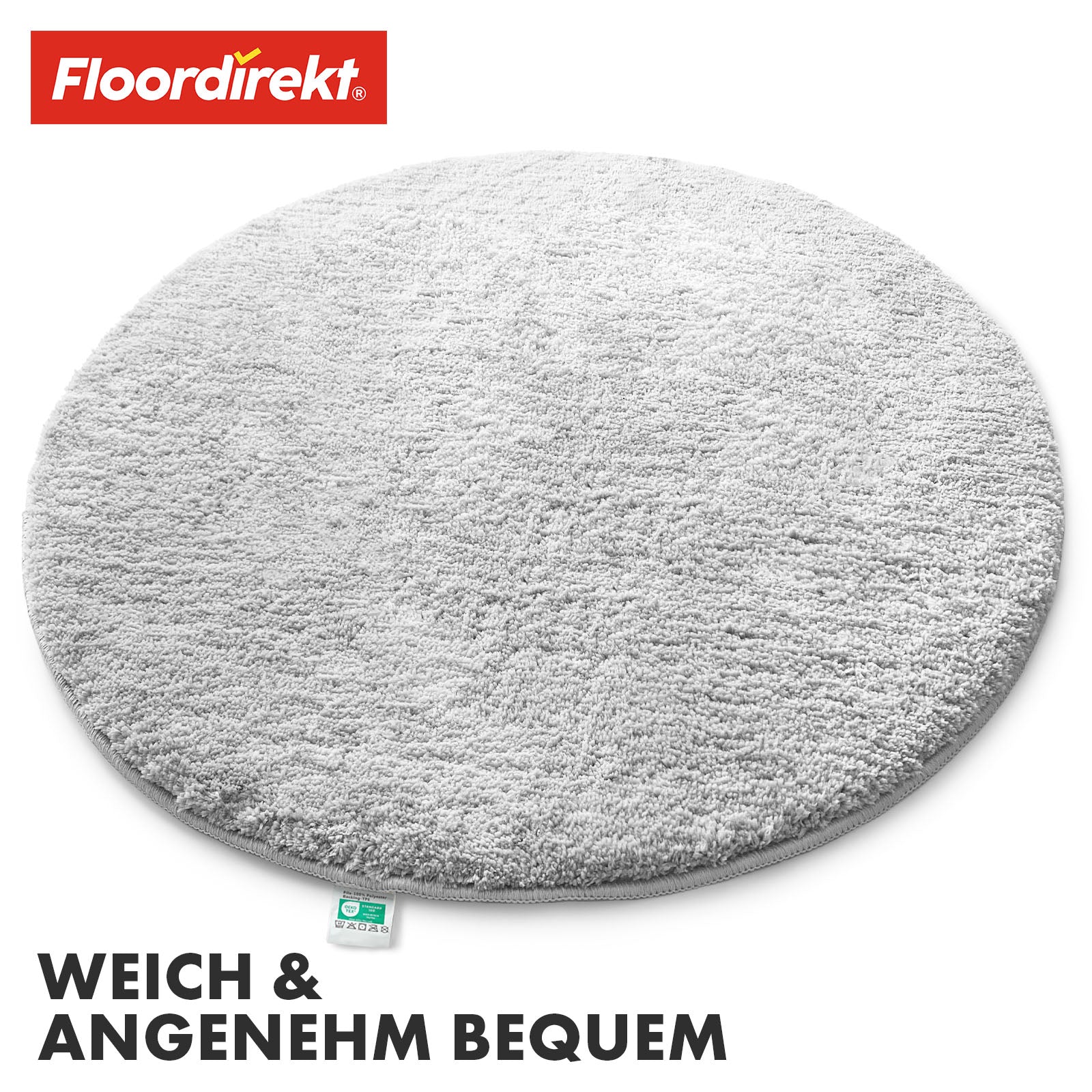 Ronde badmat | Sky | Ronde badmat | Dicht, donzig comfort voor in huis