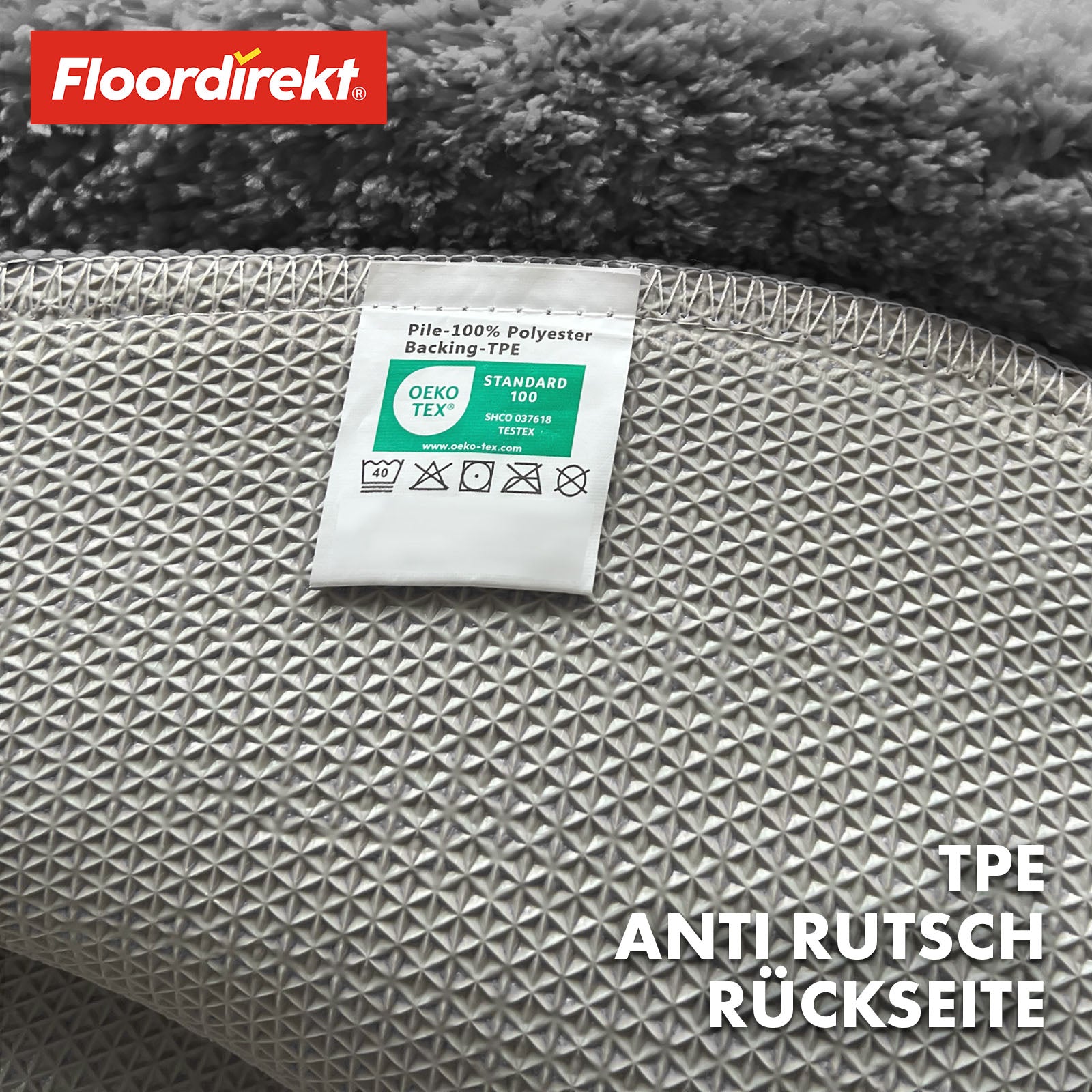 Ronde badmat | Sky | Ronde badmat | Dicht, donzig comfort voor in huis