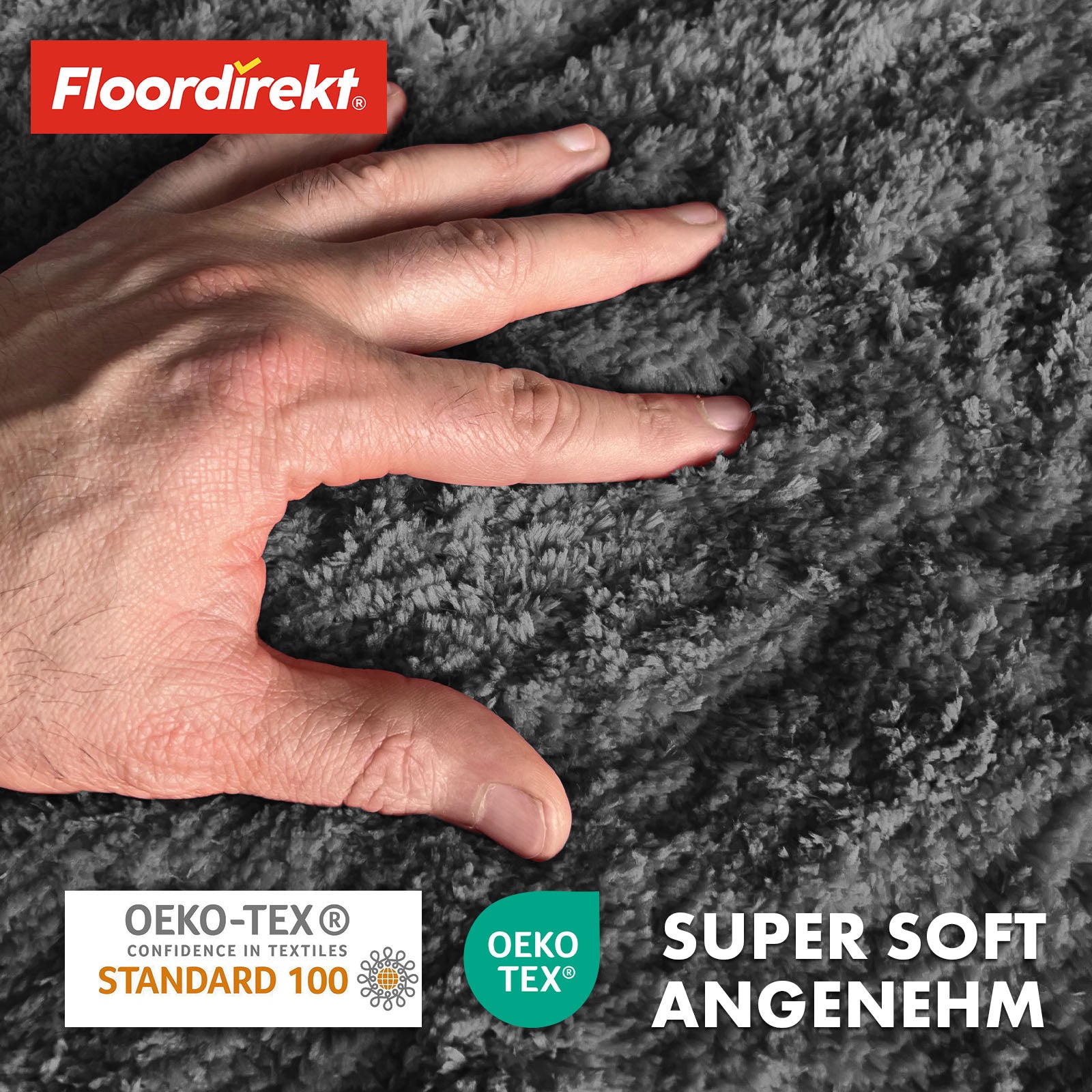 Ronde badmat | Sky | Ronde badmat | Dicht, donzig comfort voor in huis