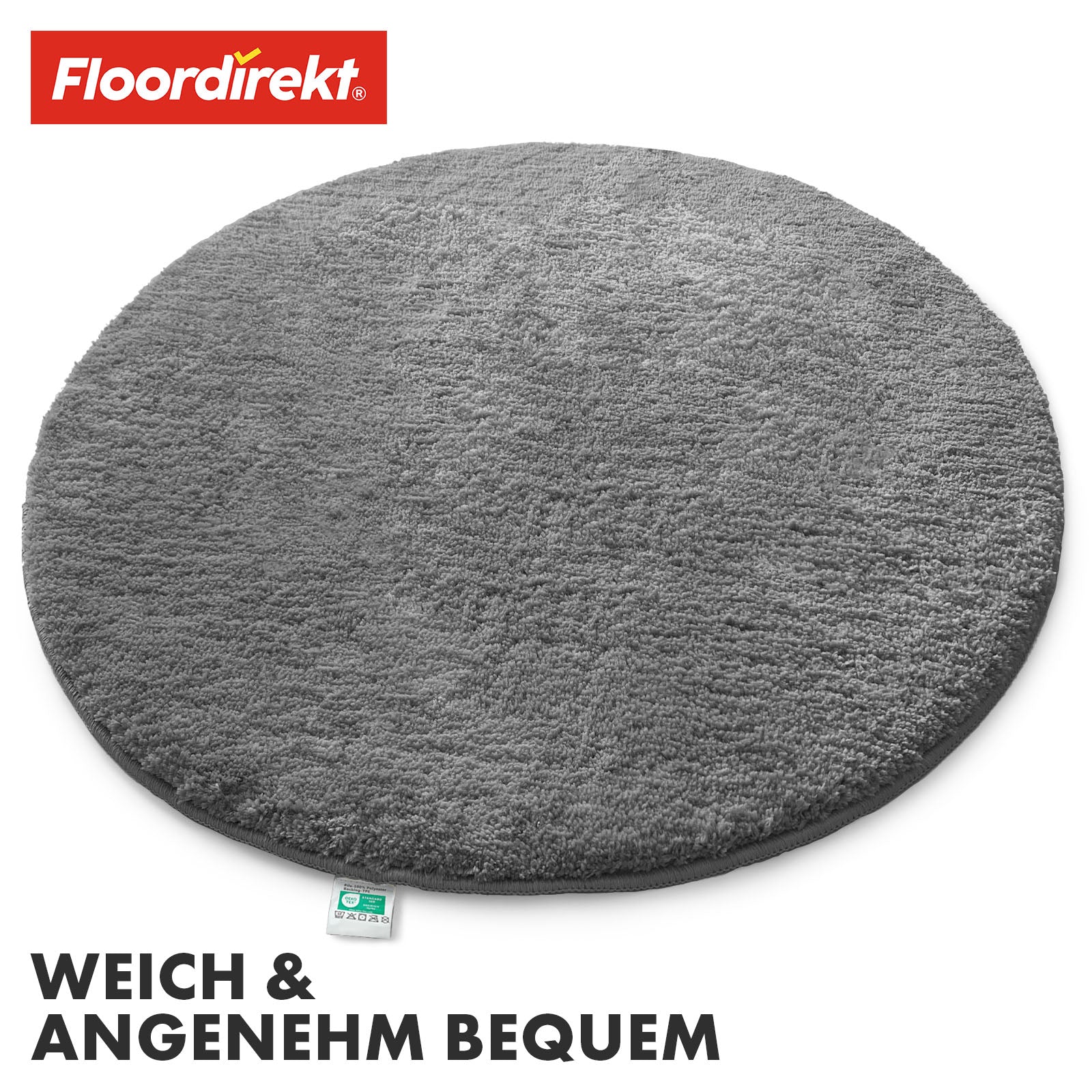 Ronde badmat | Sky | Ronde badmat | Dicht, donzig comfort voor in huis