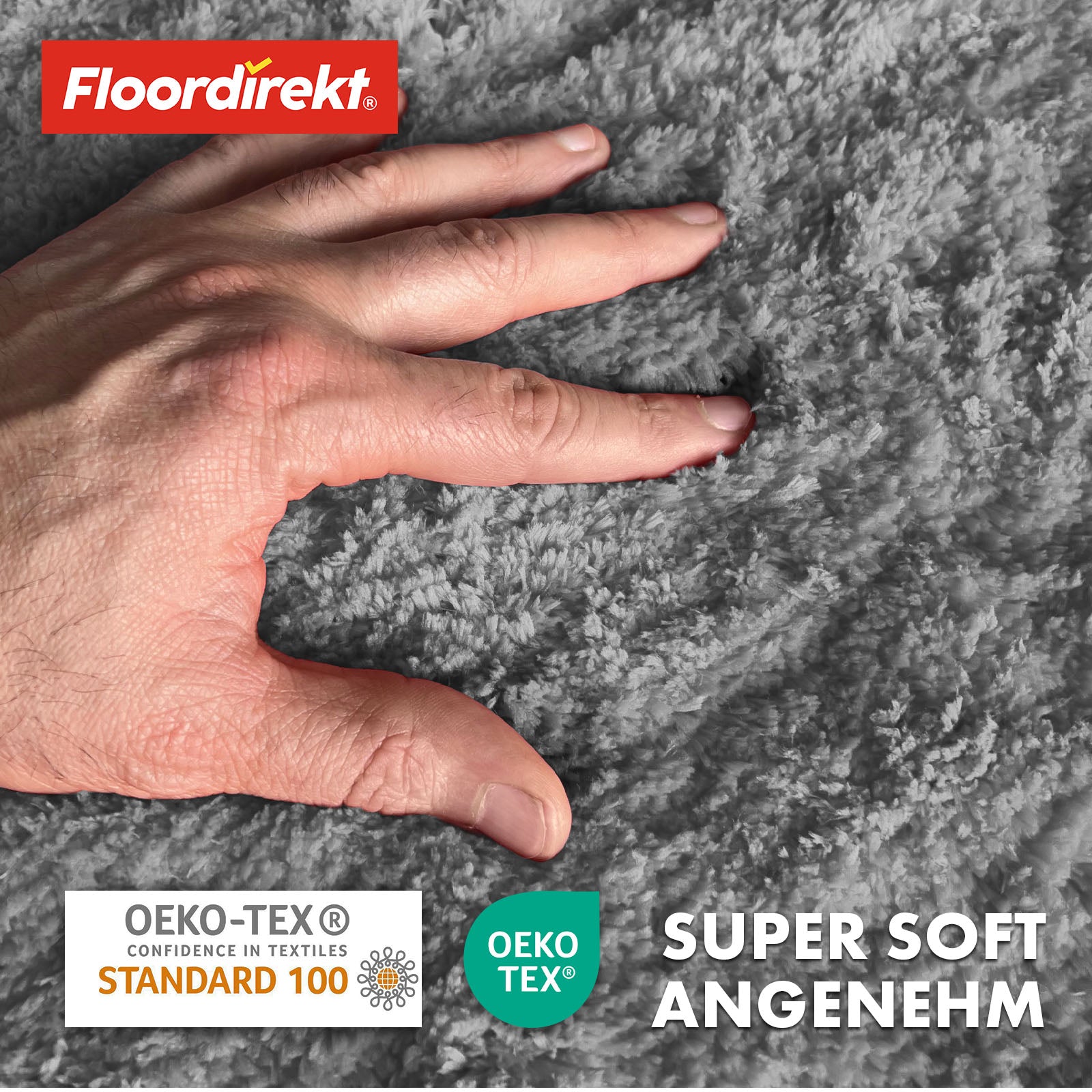 Ronde badmat | Sky | Ronde badmat | Dicht, donzig comfort voor in huis