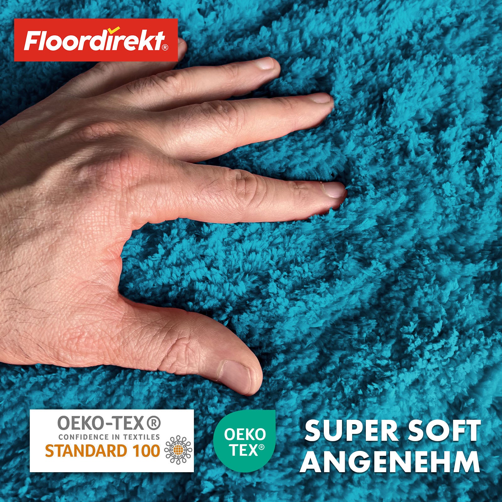 Ronde badmat | Sky | Ronde badmat | Dicht, donzig comfort voor in huis