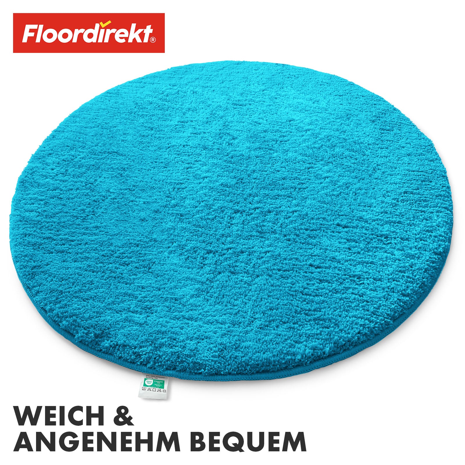 Ronde badmat | Sky | Ronde badmat | Dicht, donzig comfort voor in huis