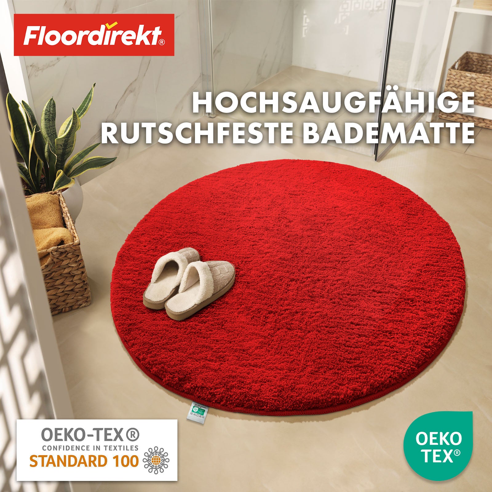 Ronde badmat | Sky | Ronde badmat | Dicht, donzig comfort voor in huis