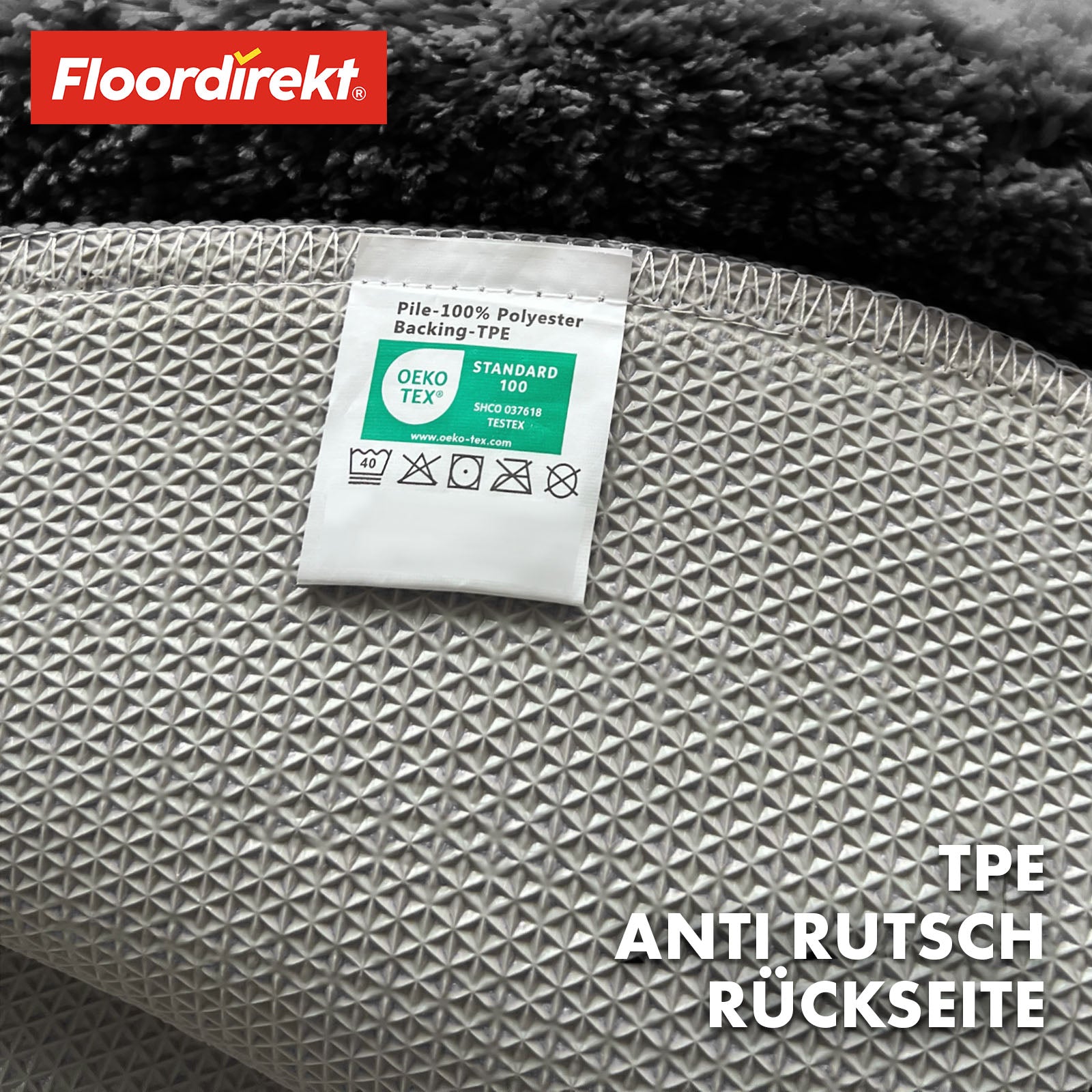 Ronde badmat | Sky | Ronde badmat | Dicht, donzig comfort voor in huis
