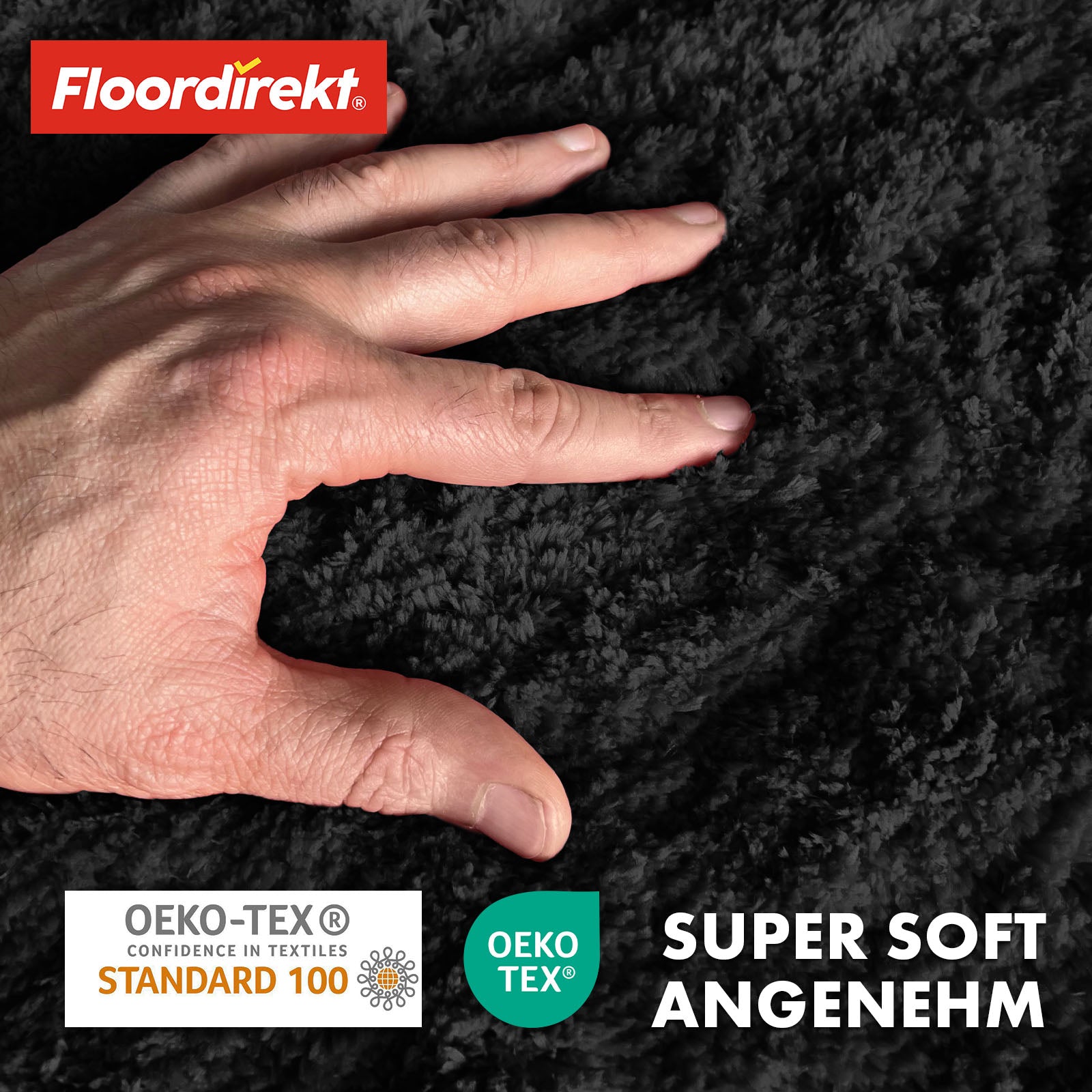 Ronde badmat | Sky | Ronde badmat | Dicht, donzig comfort voor in huis