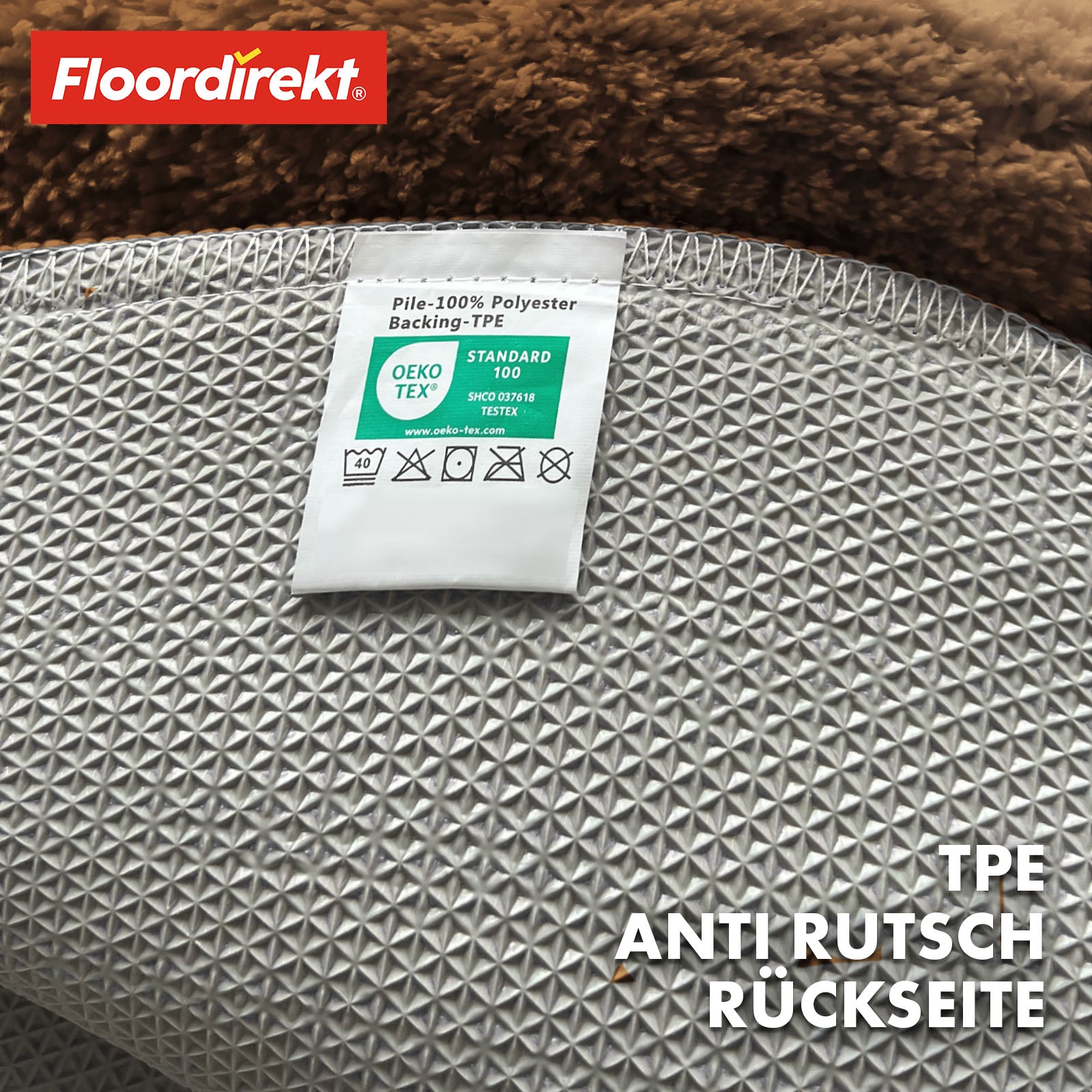 Ronde badmat | Sky | Ronde badmat | Dicht, donzig comfort voor in huis