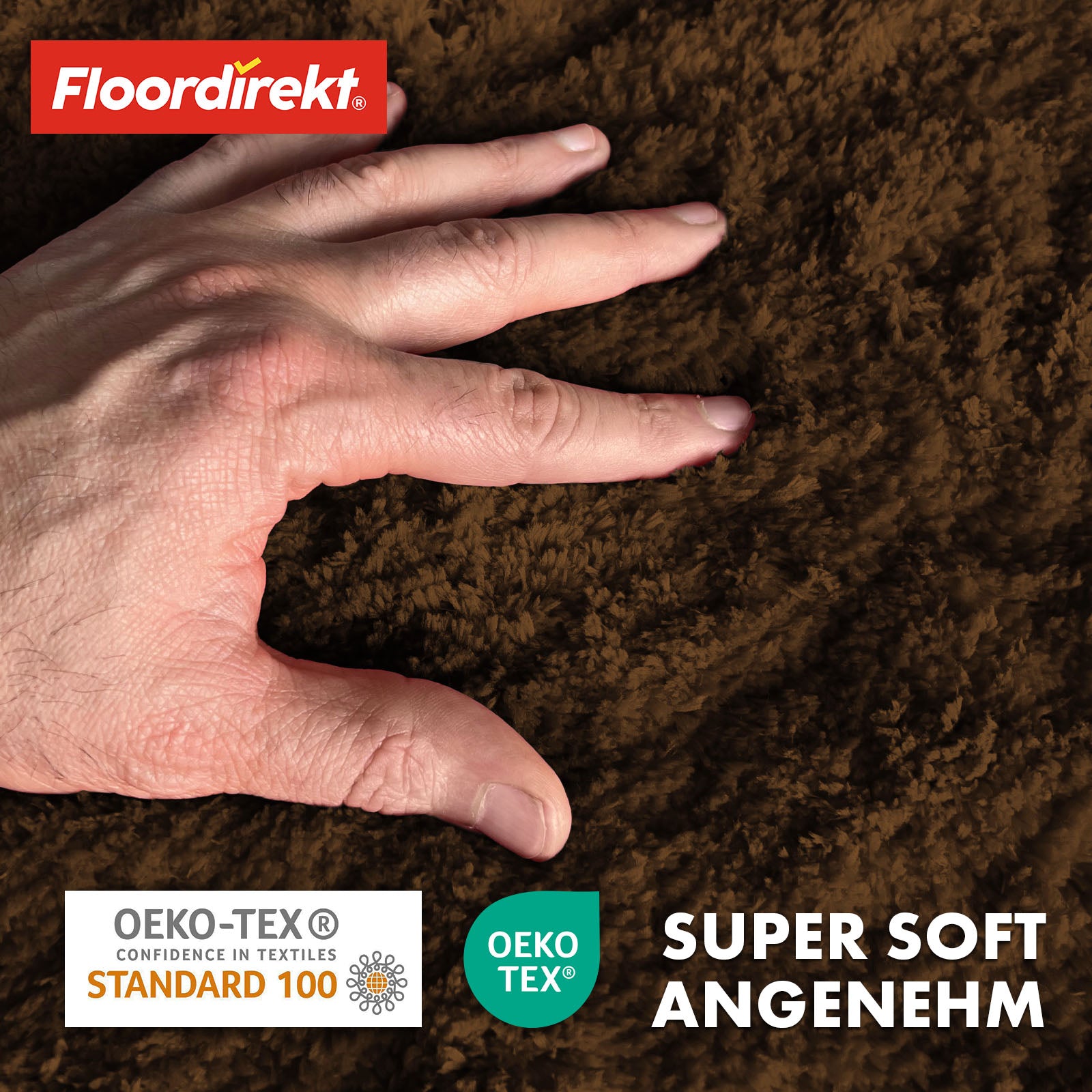 Ronde badmat | Sky | Ronde badmat | Dicht, donzig comfort voor in huis