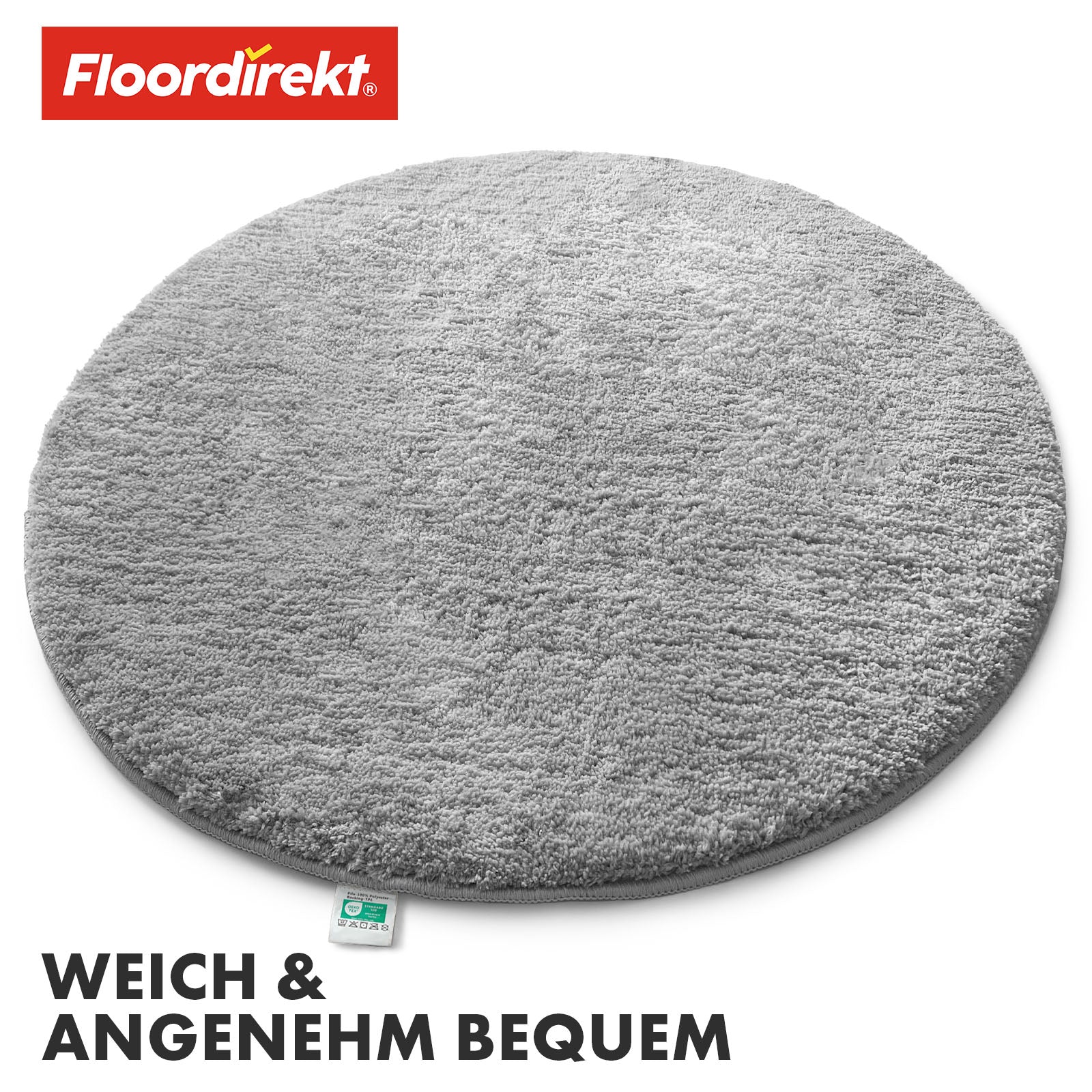 Ronde badmat | Sky | Ronde badmat | Dicht, donzig comfort voor in huis