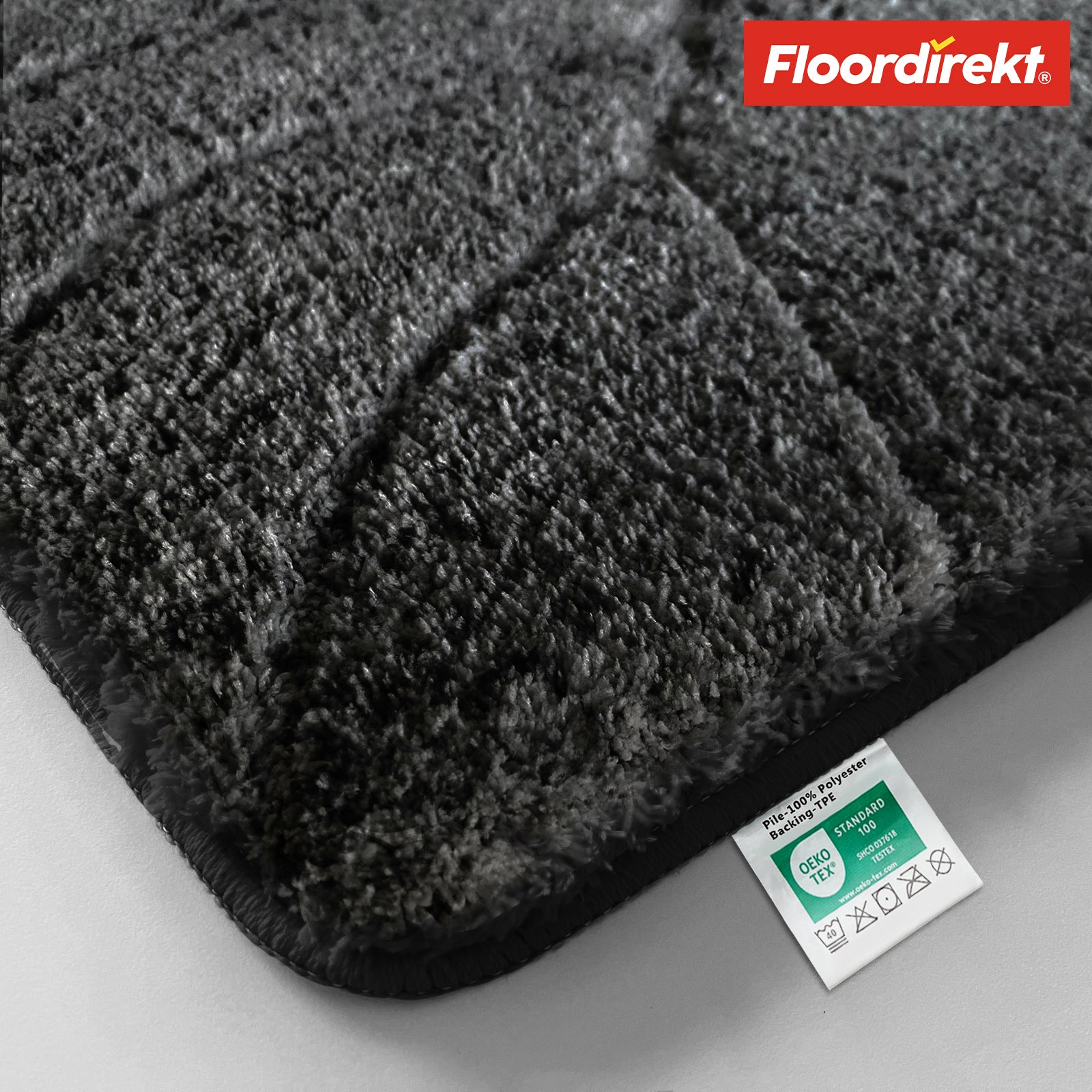 Badmat | Maris | Pluizige badmat met bladstructuur | Verkrijgbaar in verschillende kleuren en maten