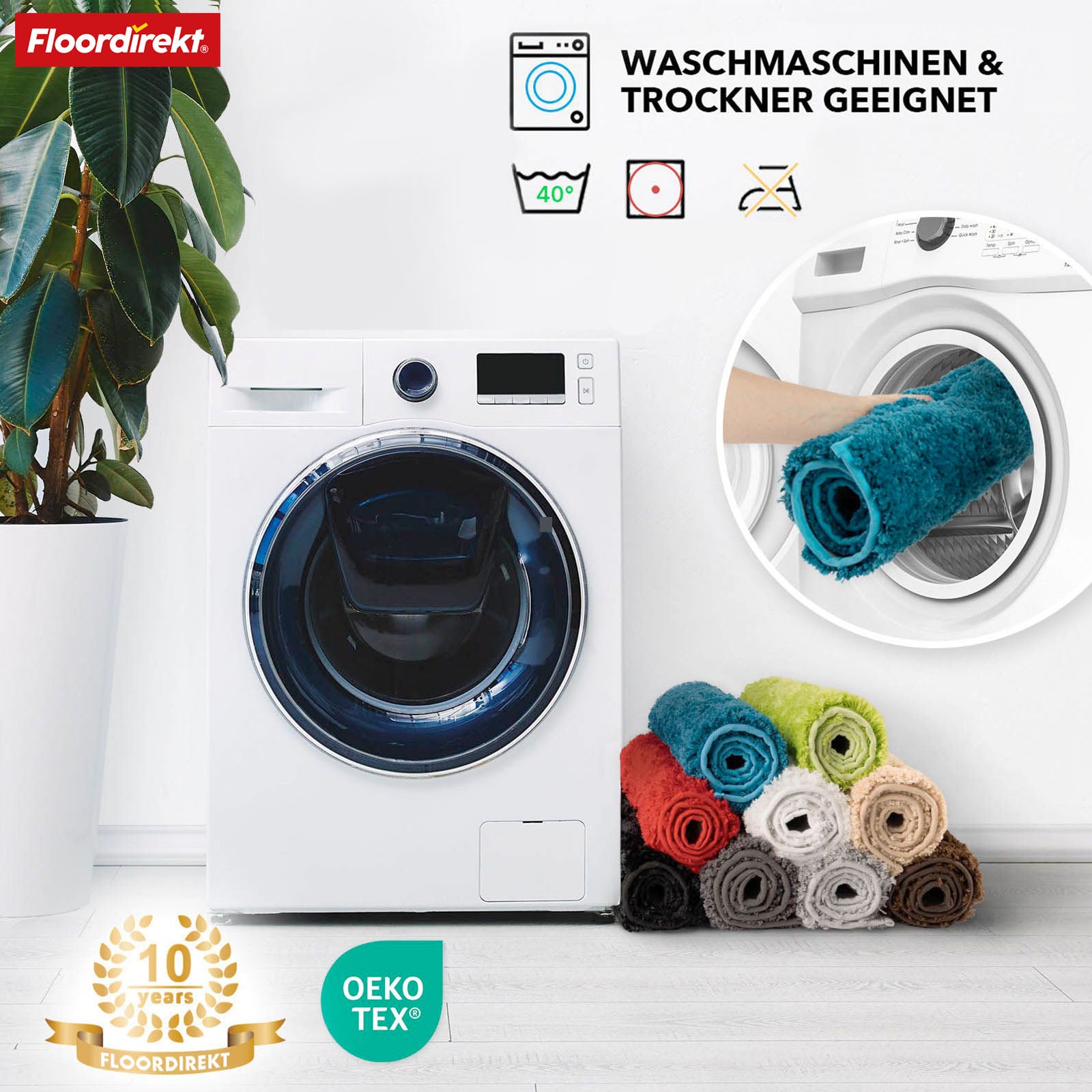 Badmat | Maris | Ronde badmat | Zachte microvezel, antislip & geschikt voor vloerverwarming