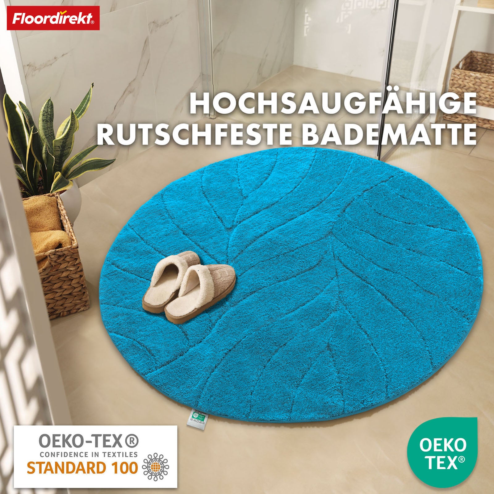 Badmat | Maris | Ronde badmat | Zachte microvezel, antislip & geschikt voor vloerverwarming