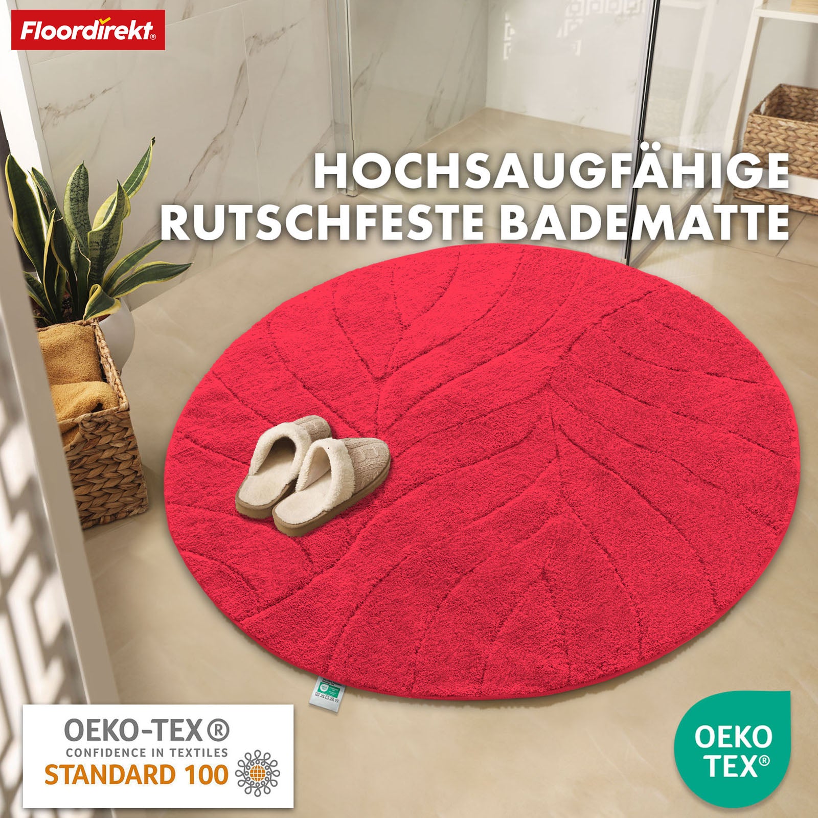 Badmat | Maris | Ronde badmat | Zachte microvezel, antislip & geschikt voor vloerverwarming