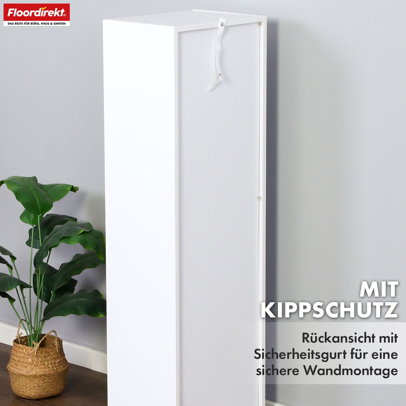 Boekenkast | Alaska | Witte MDF boekenkast met 4 of 5 niveaus | slank, modern & ruimtebesparend
