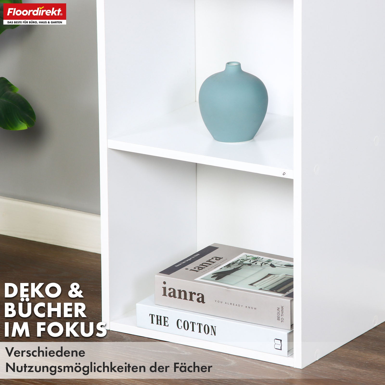 Boekenkast | Alaska | Witte MDF boekenkast met 4 of 5 niveaus | slank, modern & ruimtebesparend