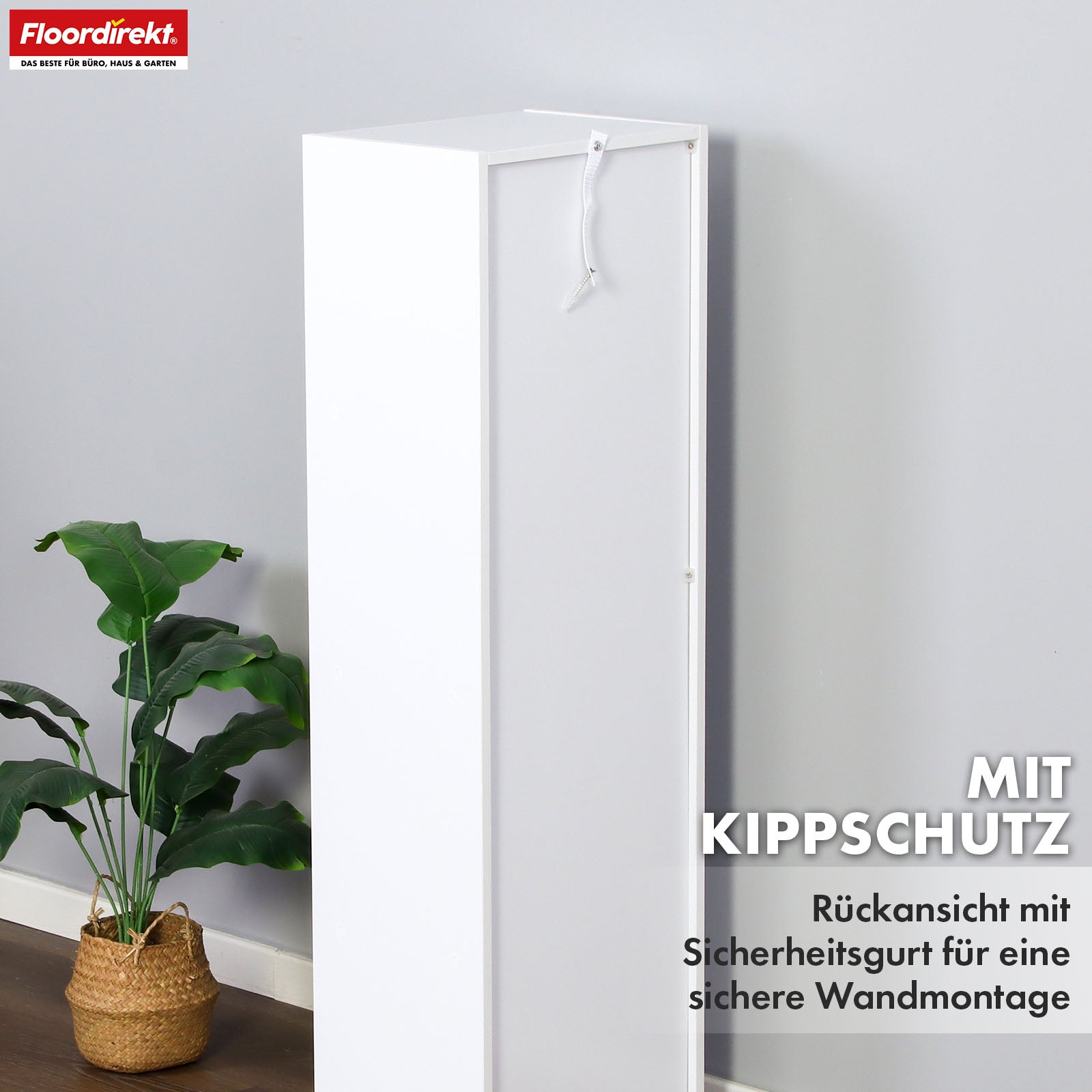 Boekenkast | Alaska | Witte MDF boekenkast met 4 of 5 niveaus | slank, modern & ruimtebesparend