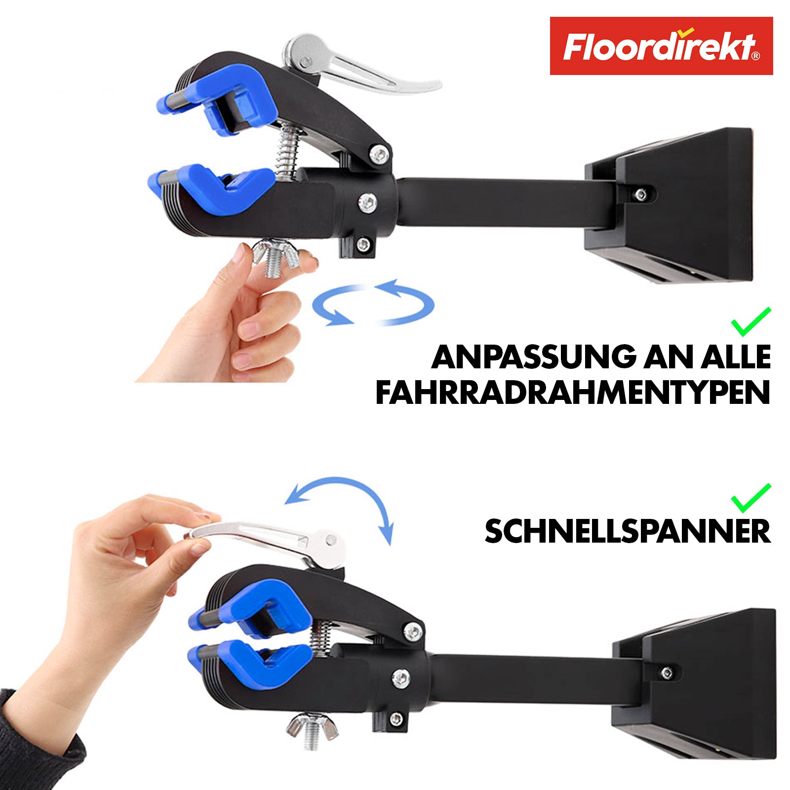 Fiets muurbeugel | Levin | Compatibel met de meeste fietsframes | Belastbaar tot 20 kg