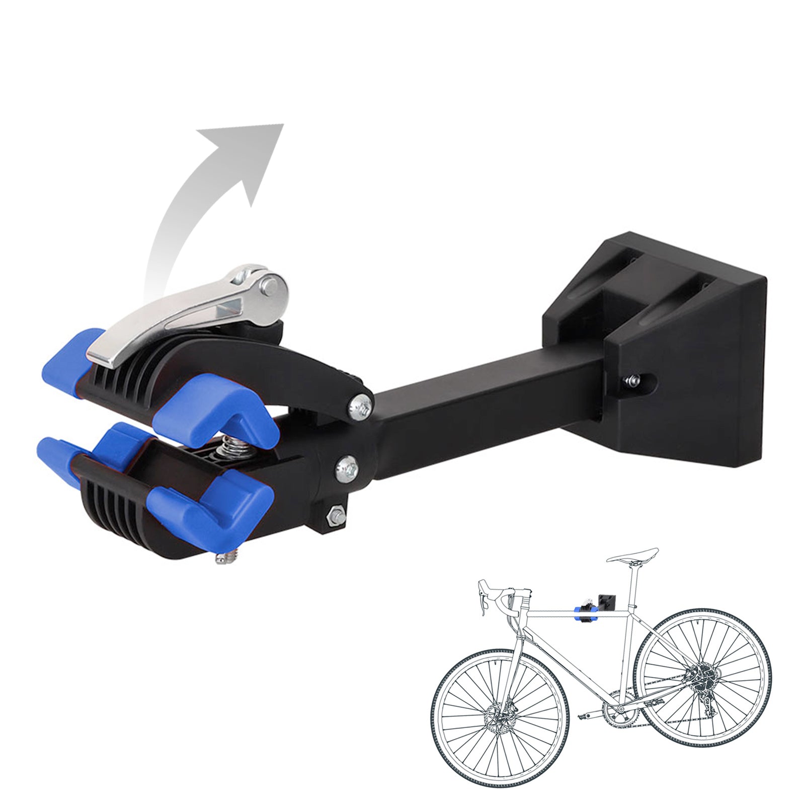 Fiets muurbeugel | Levin | Compatibel met de meeste fietsframes | Belastbaar tot 20 kg