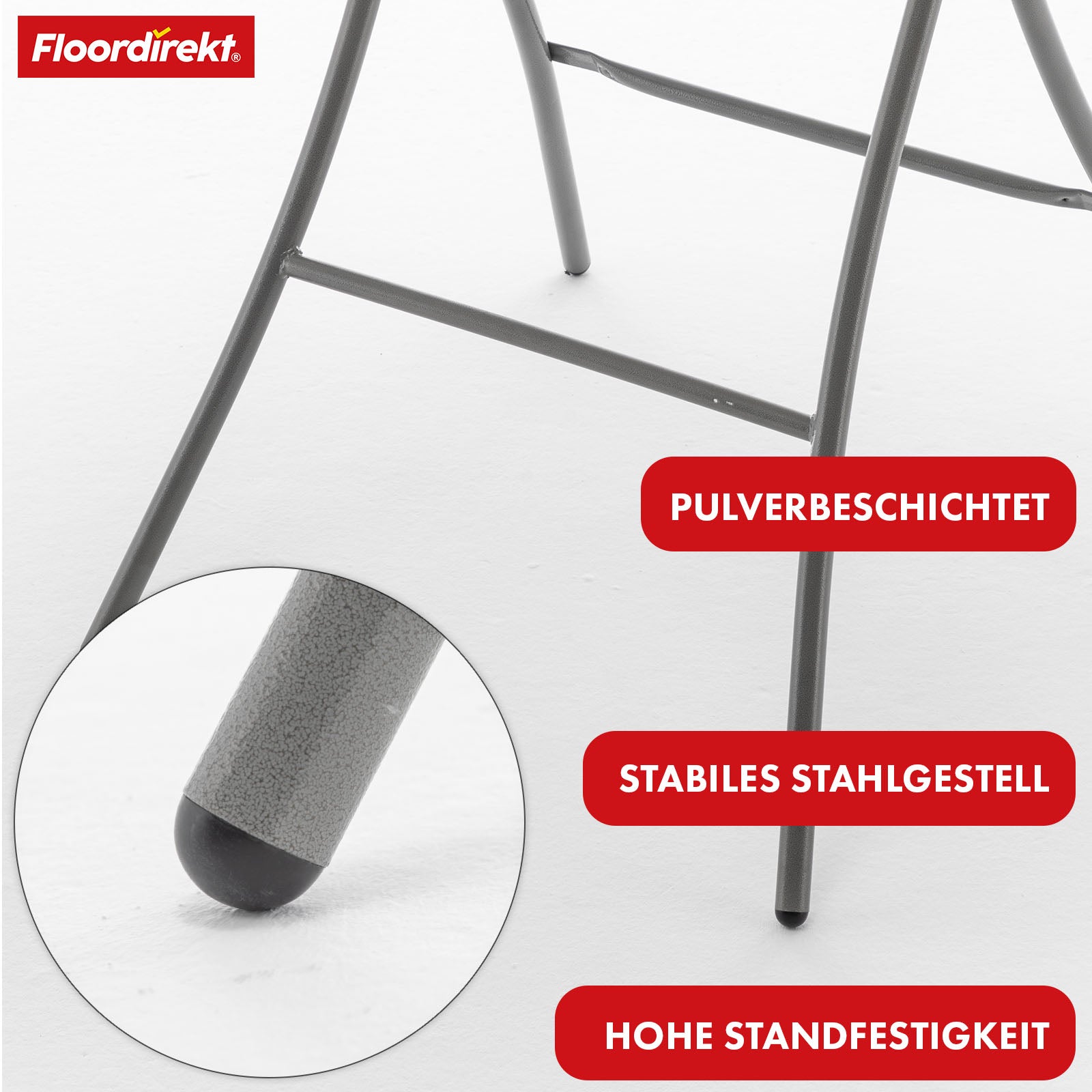 Klaptafel | Nagano | Ronde witte opvouwbare tuintafel | 80 cm diameter