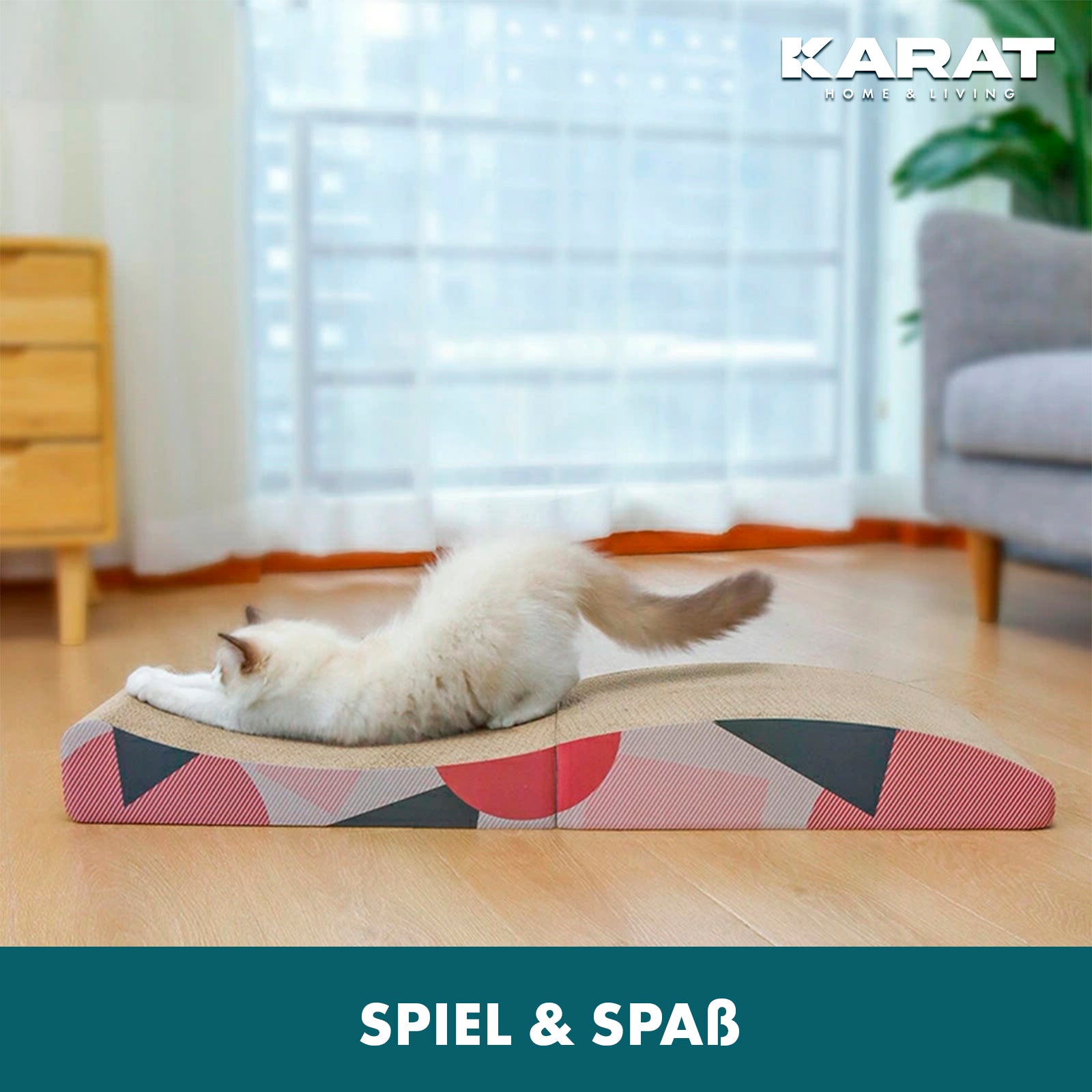 Krabplank voor katten | Krabmeubel van kwaliteitskarton | Krabplank in drie designs