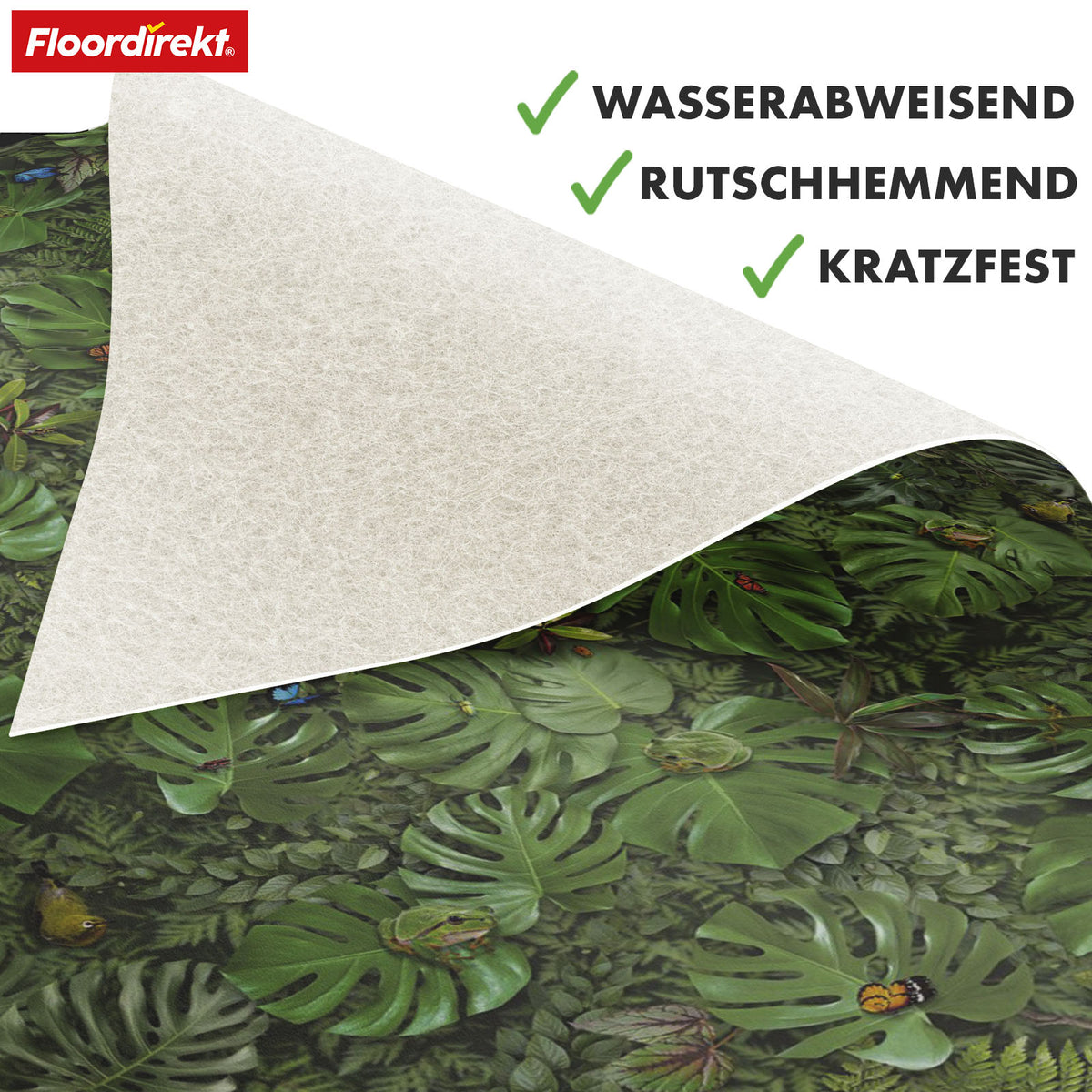 3D CV vloer | Eldorado | Tropisch dieren- en plantenpatroon voor stijlvolle kamers