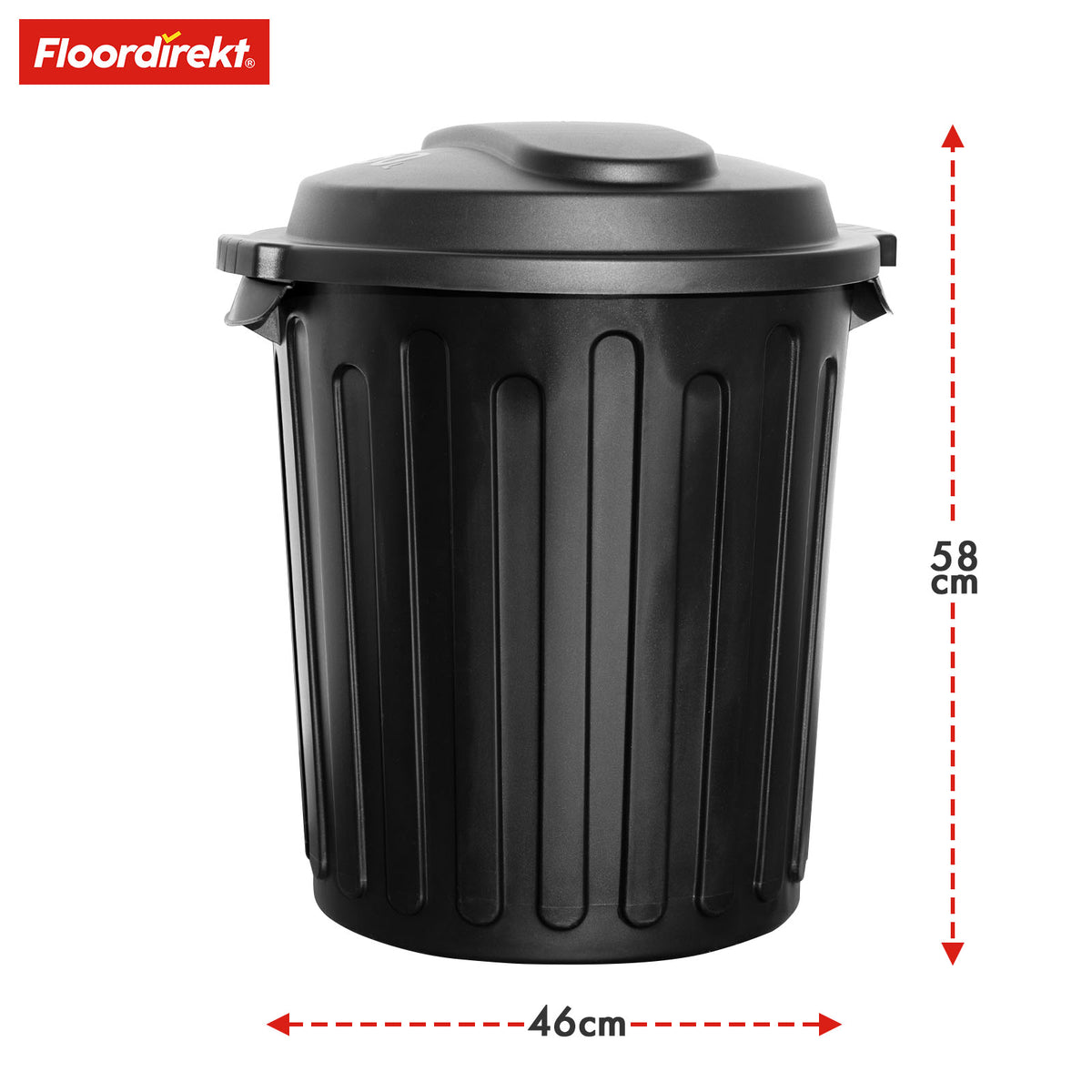 Afvalemmer | Robin | 60L afvalemmer met deksel | Reukdicht, hygiënisch & gemakkelijk schoon te maken