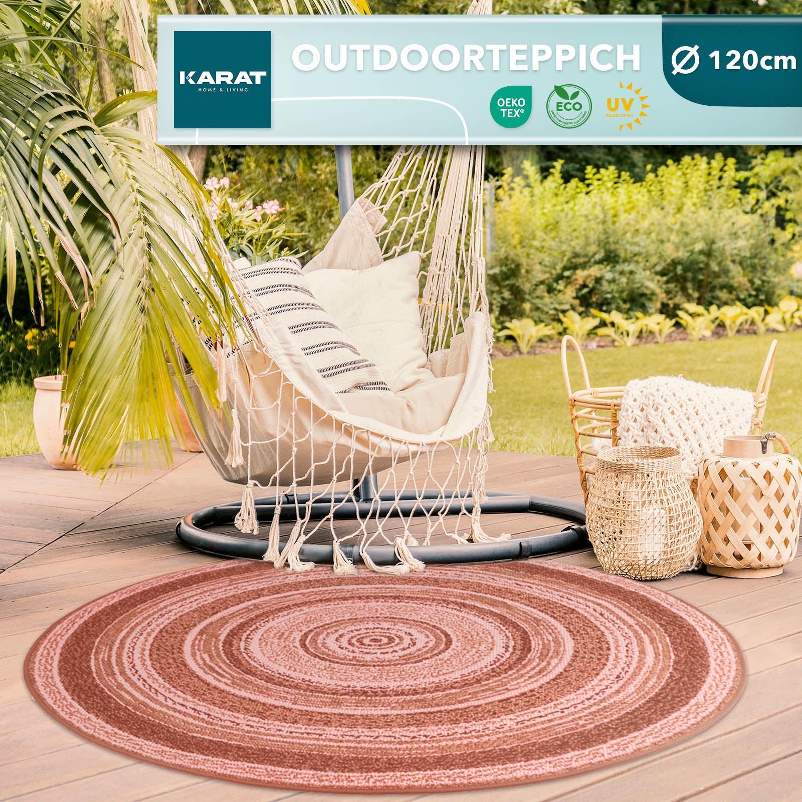Karat Outdoor Vloerkleed Zoë | 7 Kleuren | Rond