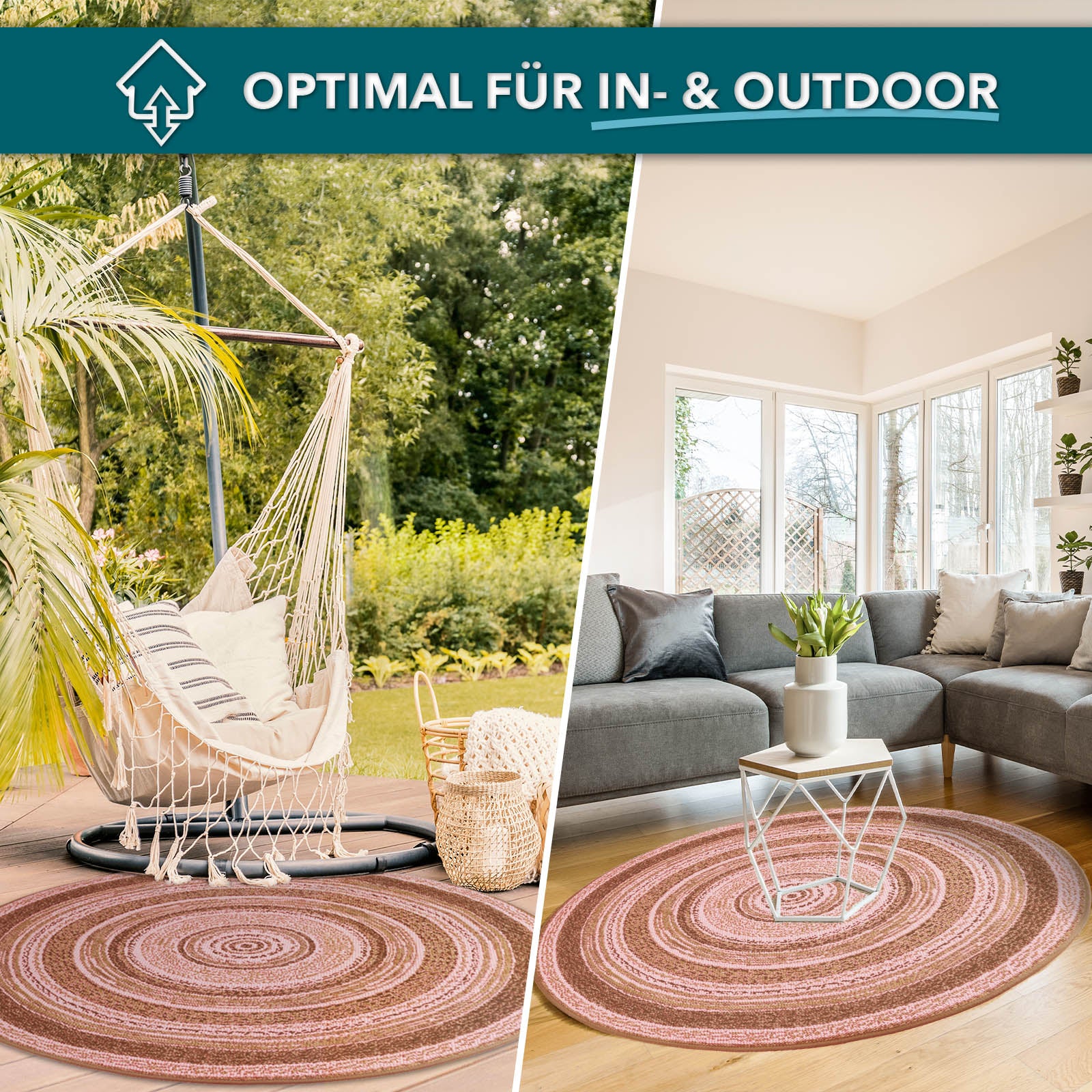 Karat Outdoor Vloerkleed Zoë | 7 Kleuren | Rond